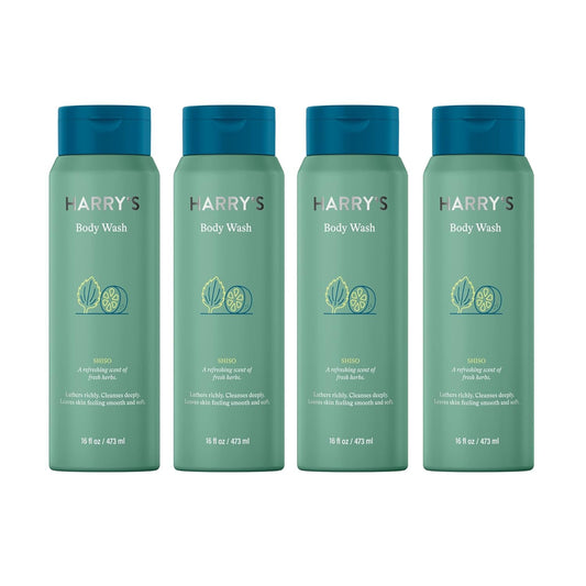 Harry'S Men'S Body Wash - Shiso - 16 Fluid Ounce, Pack of 4 (Packaging May Vary)