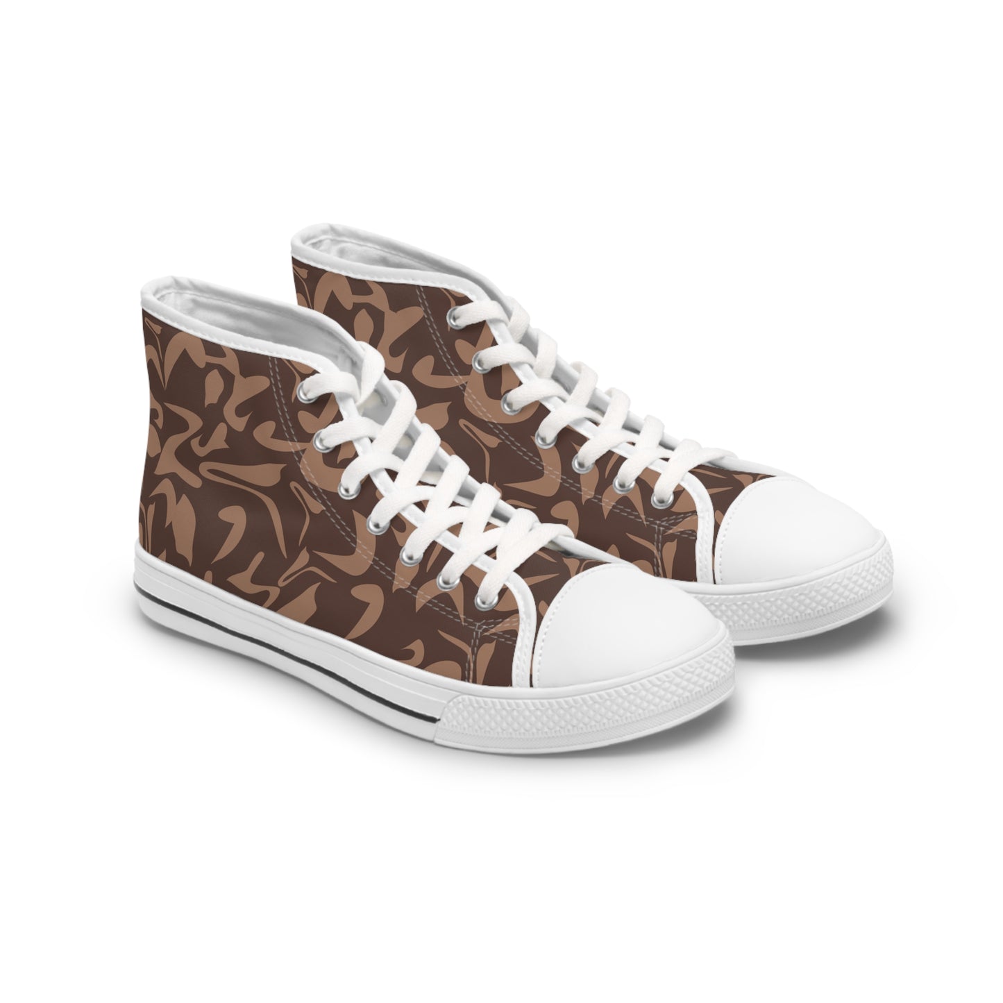 Brown Design, Women's High Top Sneakers