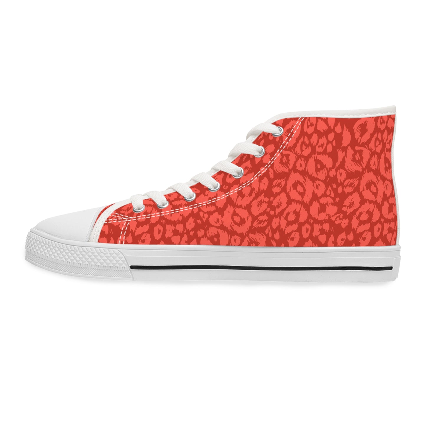 Colored Leopard print Design, Women's High Top Sneakers