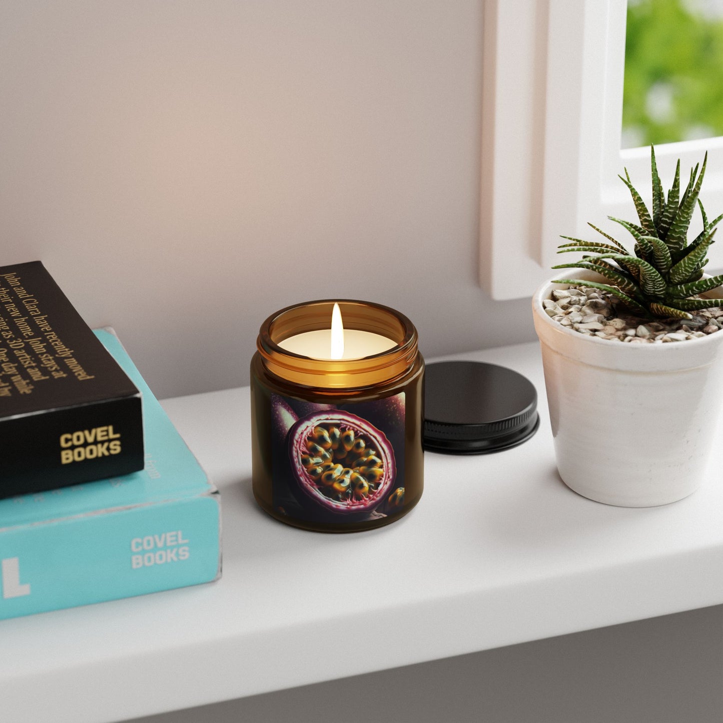 Peppered Passion Scented Soy Candle (Multi-Size, 9 oz and 4 oz Amber Jar)