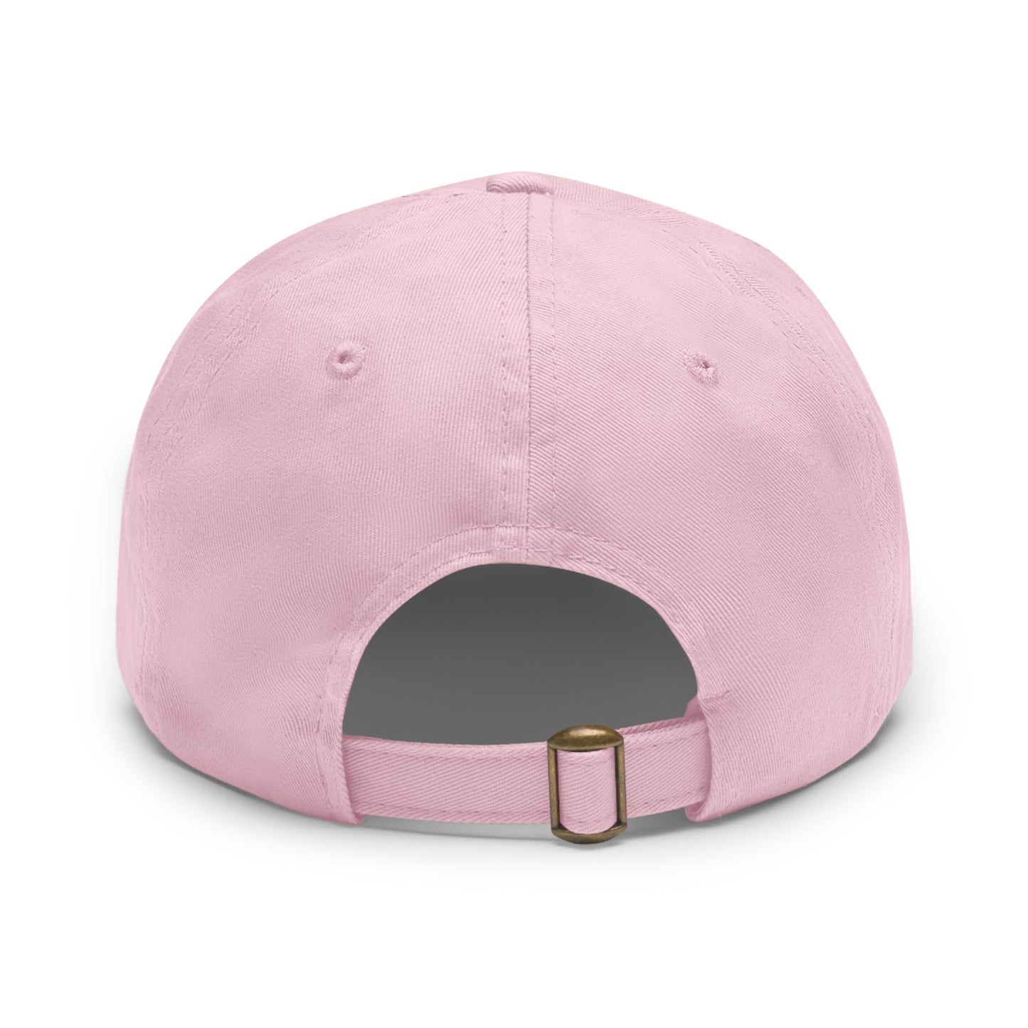Palm Tree, Dad Hat with Leather Patch (Rectangle)