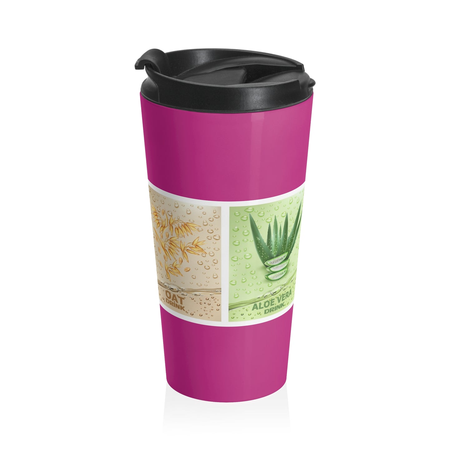 Multi- Purposes, Stainless Steel Travel Mug, (Pink)