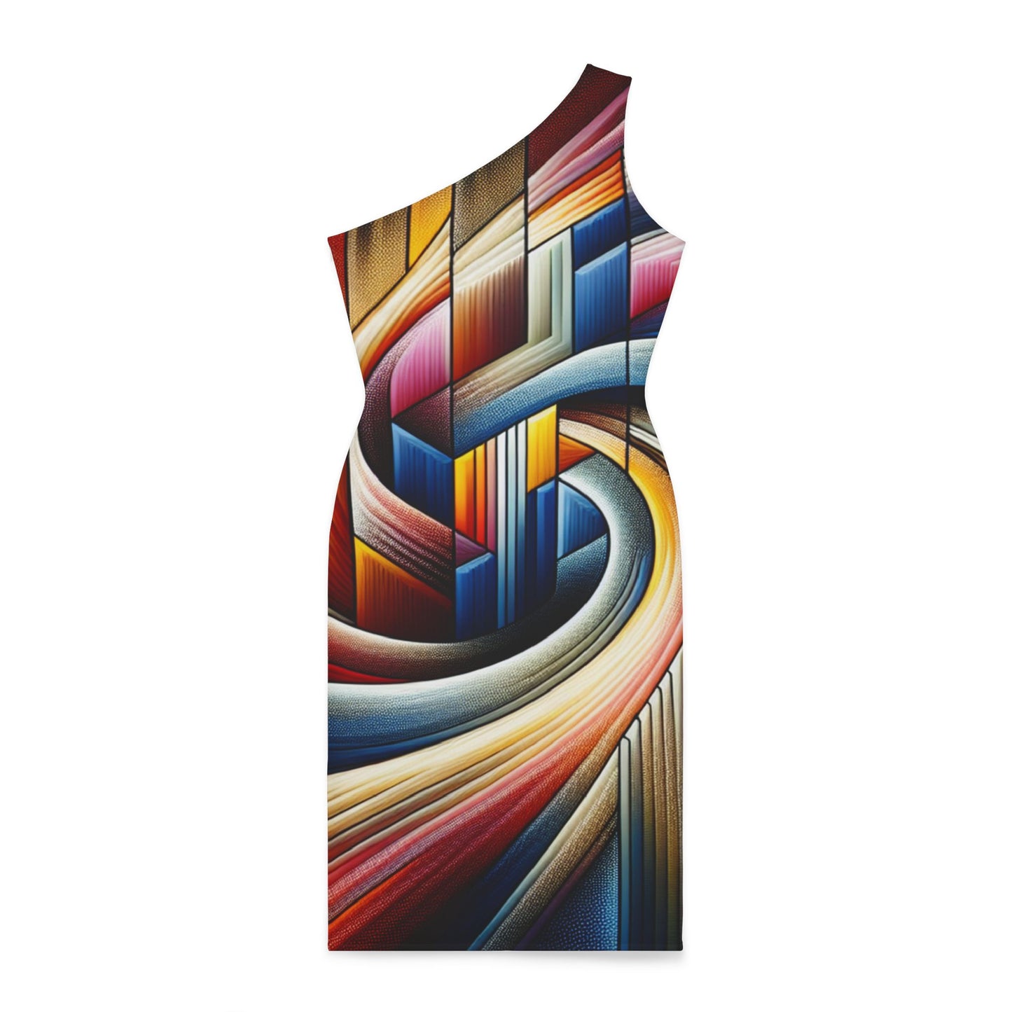 Sexy Printed, Shoulder Dress (AOP)