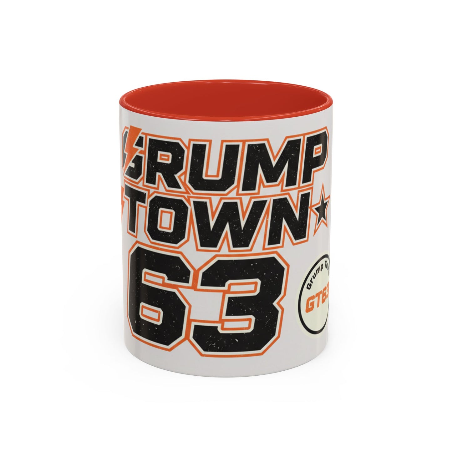 Accent Coffee Mug — 'Crump Town 63' Retro Racing Logo Coffee Mug (11/15oz)