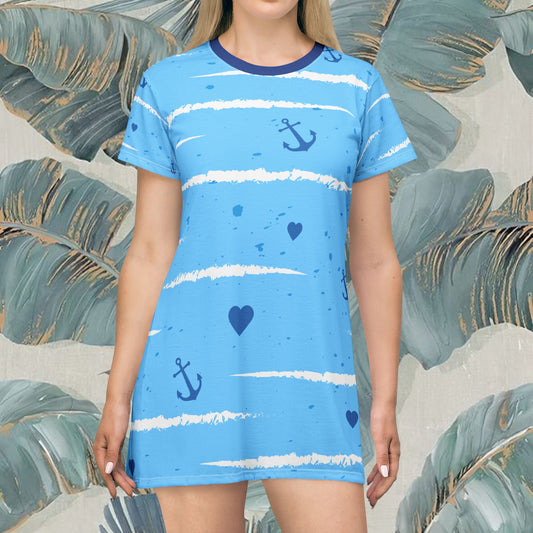 Sea Journey, T-Shirt Dress (AOP)