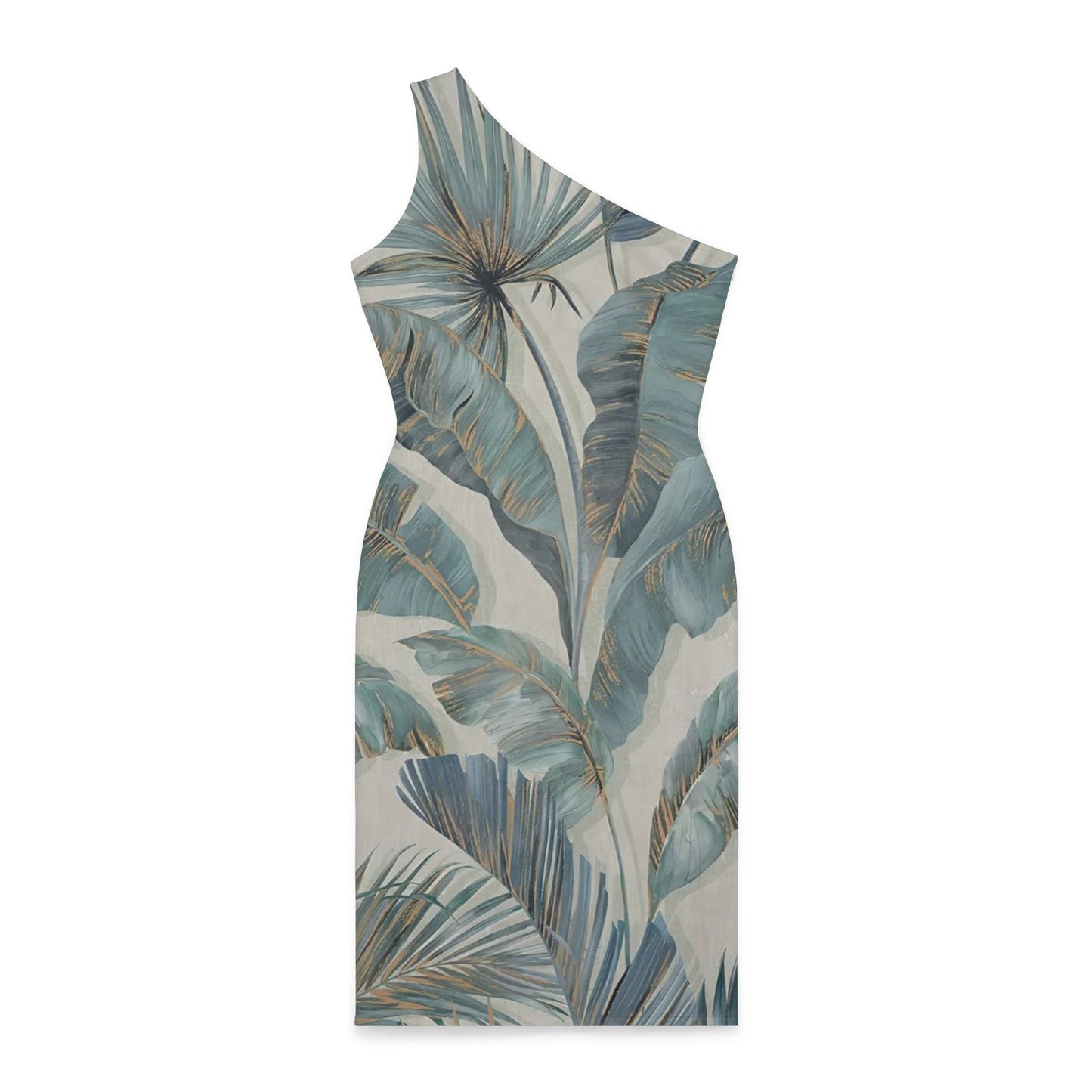 Copy of Copy of Sexy Printed, Shoulder Dress (AOP)