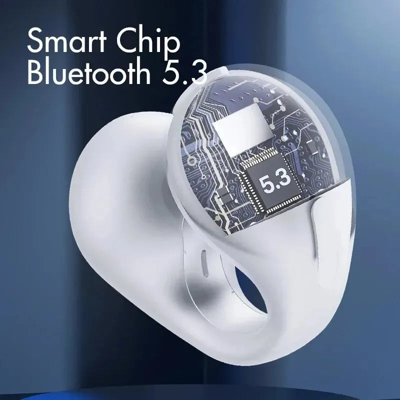Headphones Earphones Wireless Ear Clip Non in Ear Digital Display Bluetooth Headset Gaming Painless Wearing Ultra Long Lasting Sports 231030