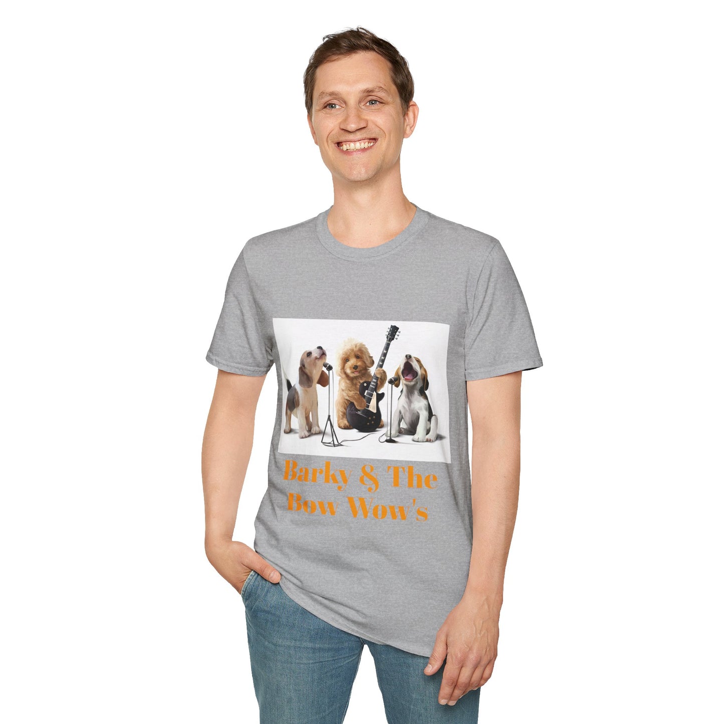 Dog Band T‑Shirt — "Barky & The Bow Wow's" Graphic Tee