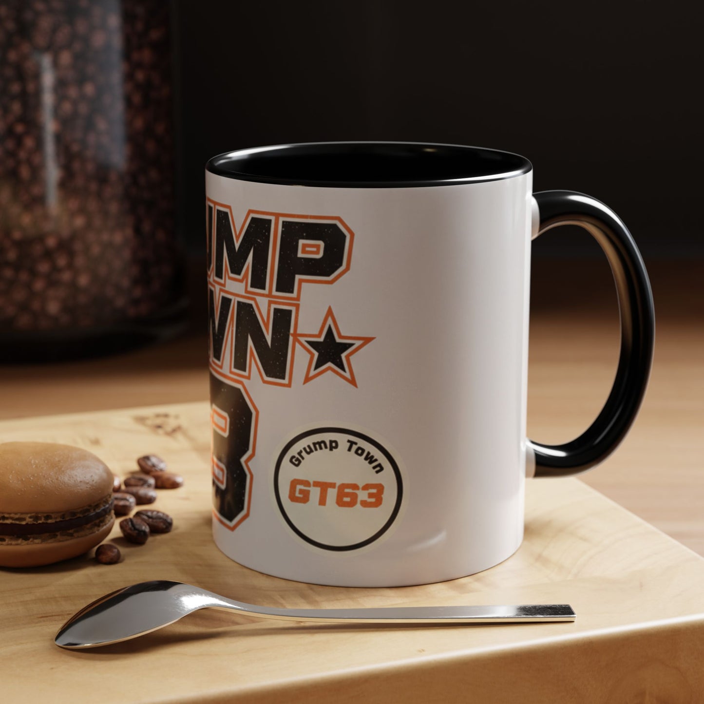 Accent Coffee Mug — 'Crump Town 63' Retro Racing Logo Coffee Mug (11/15oz)