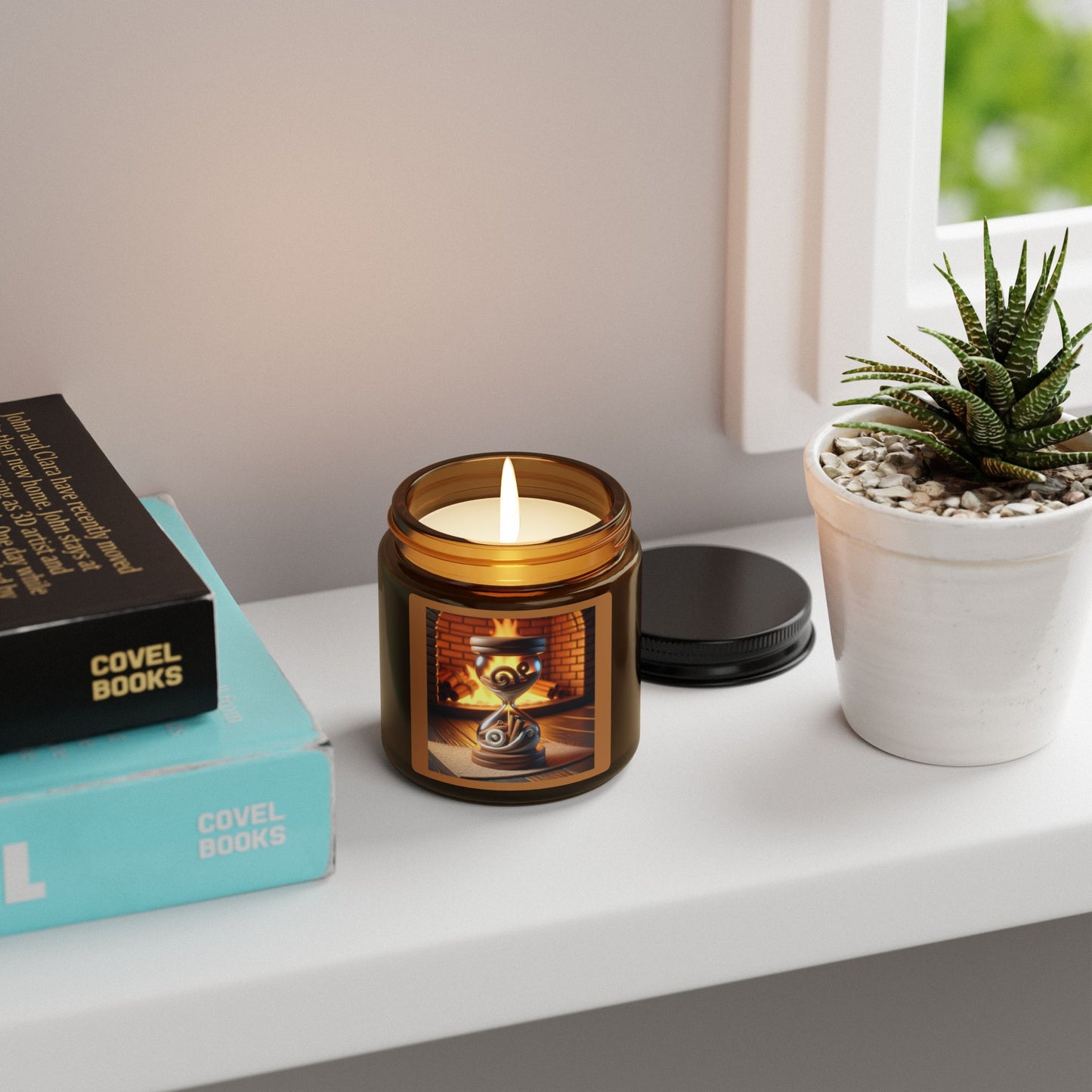 Cinnamon/ Vanilla, Scented Soy Candle (Multi-Size, Amber Jar)