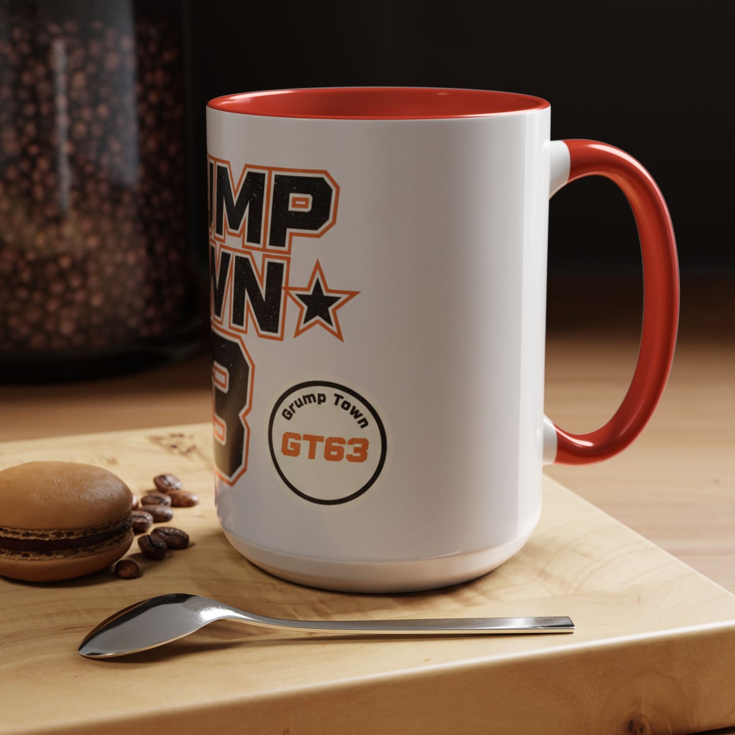 Accent Coffee Mug — 'Crump Town 63' Retro Racing Logo Coffee Mug (11/15oz)