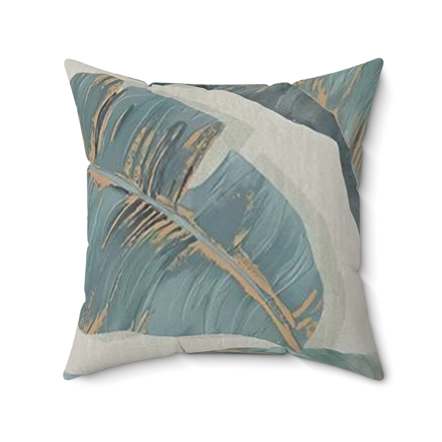 Spun Blue Palm, Polyester Square Pillow, 14" x 14", 16" x 16", 18" x 18", 20" x 20"