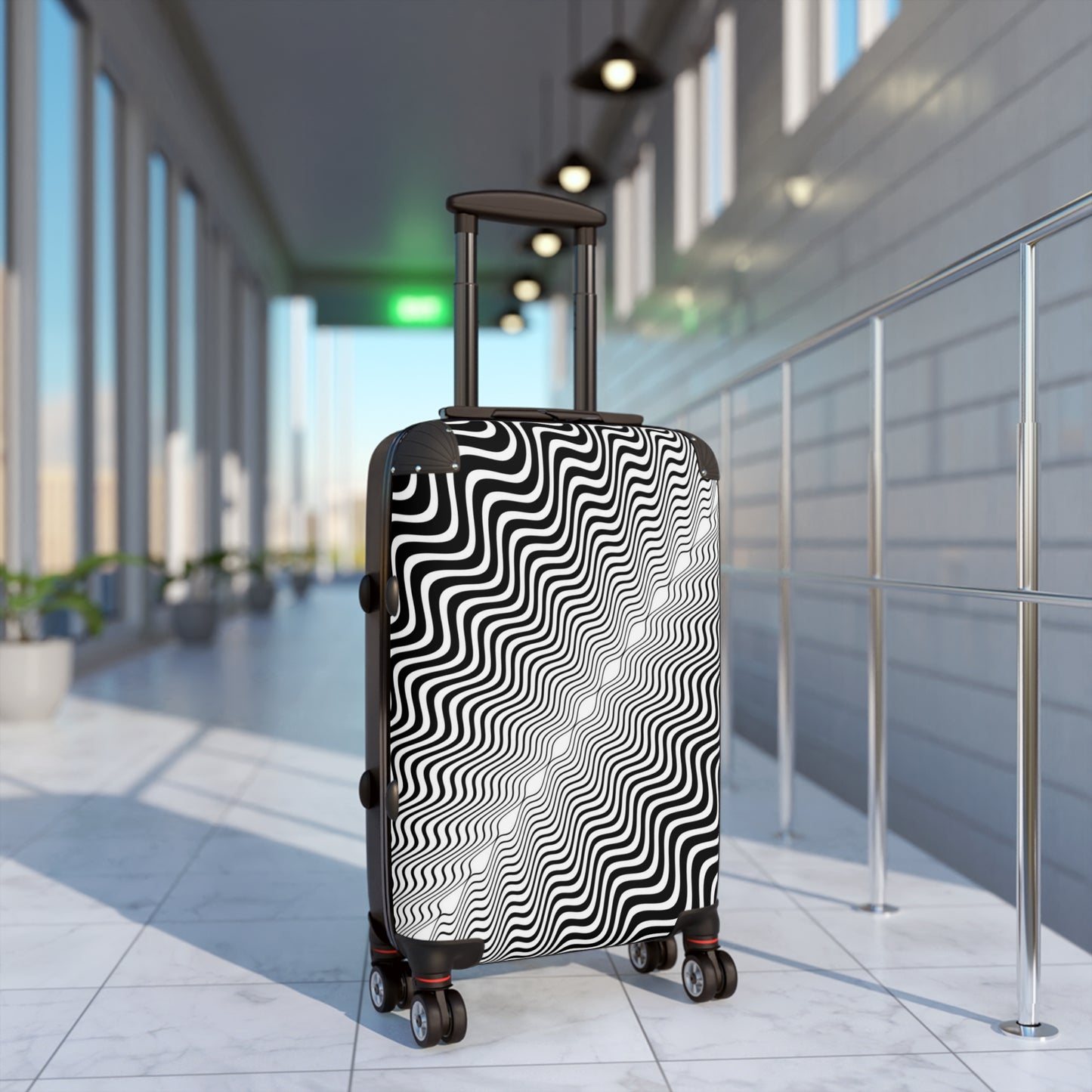 Suitcases, Sm, Med, Lrg, Waive 3D lines off-set