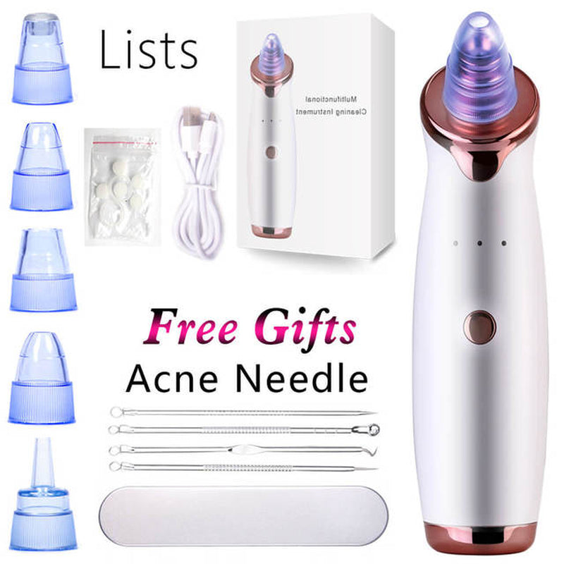 Powerful Blackhead Acne Remover Vacuum Cleaner Black Head Face Skin Care Extractor Pore Nose Lift Suction Facial Removal Massage