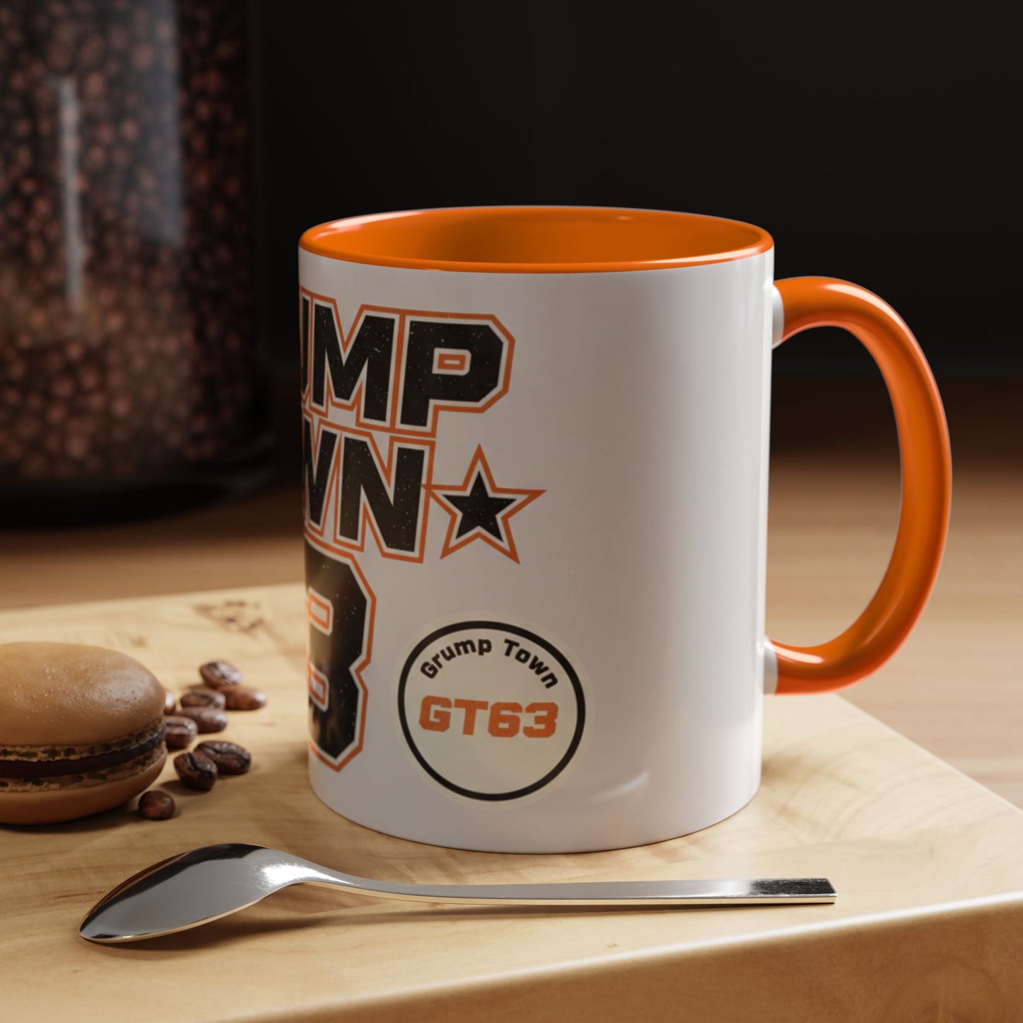 Accent Coffee Mug — 'Crump Town 63' Retro Racing Logo Coffee Mug (11/15oz)