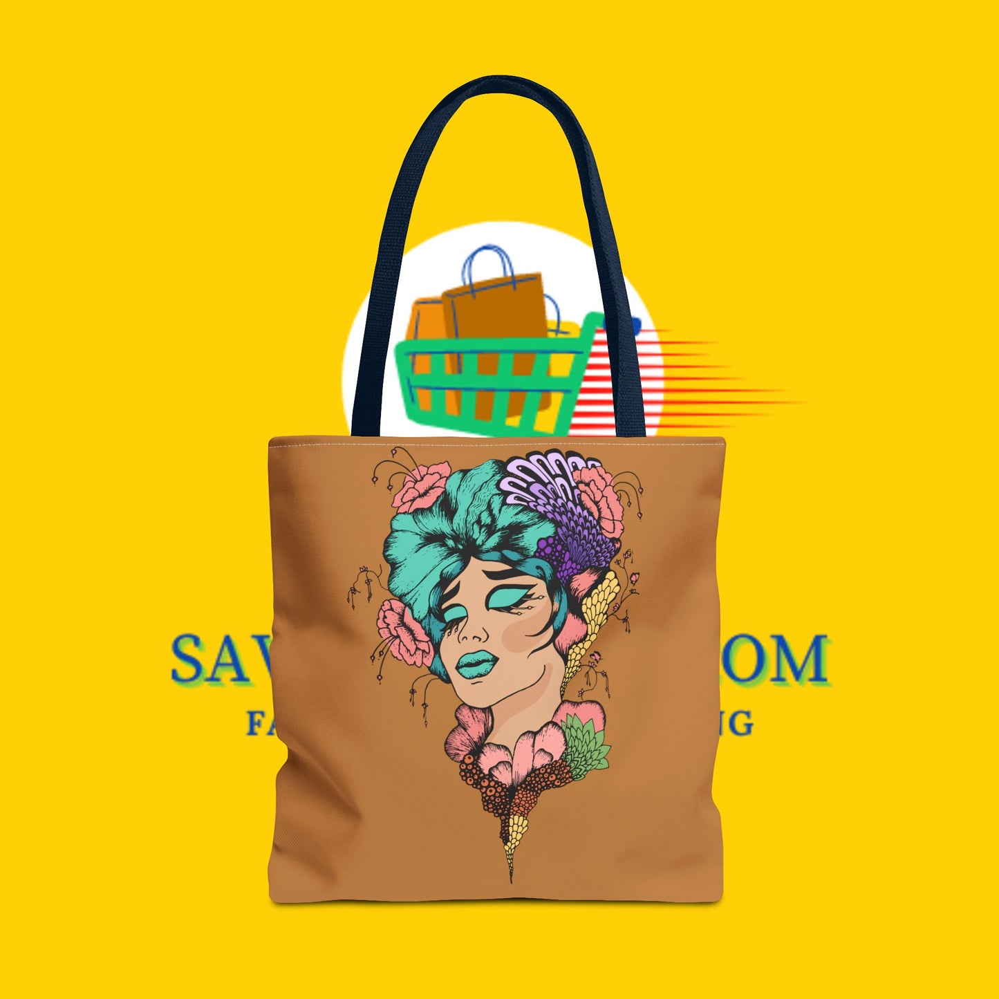 Blue Hair, Tote Bag (AOP)