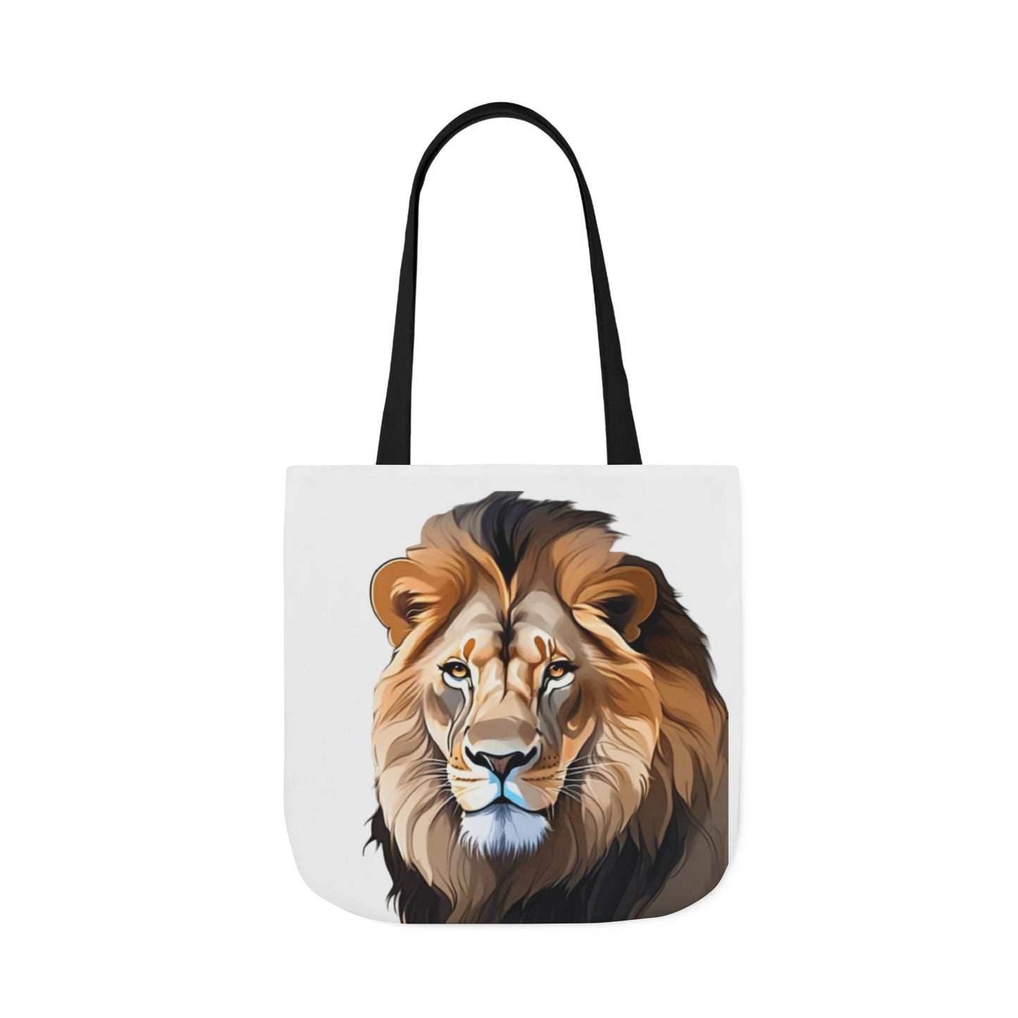 Lion Head, Canvas Tote Bag, 5-Color Straps