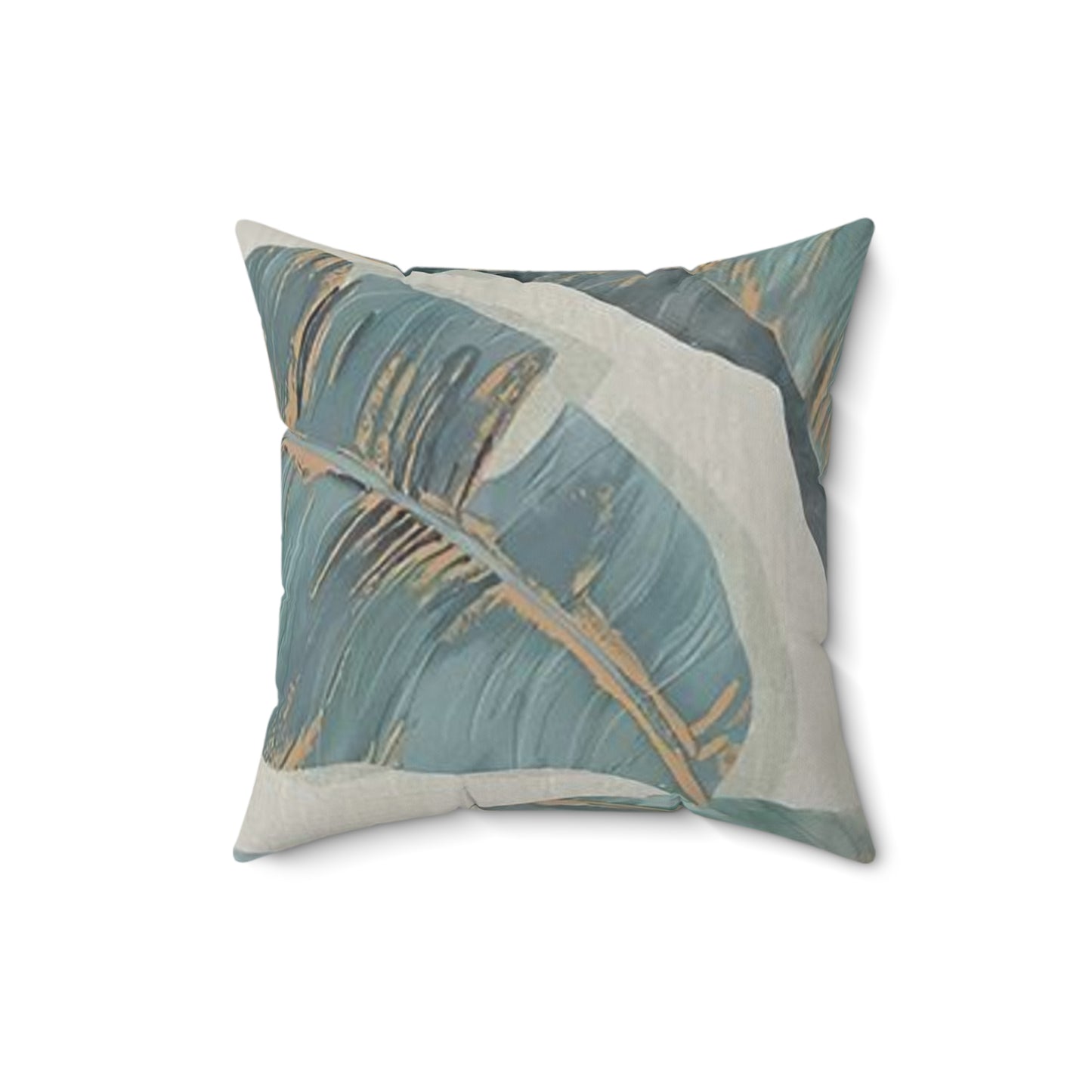 Spun Blue Palm, Polyester Square Pillow, 14" x 14", 16" x 16", 18" x 18", 20" x 20"