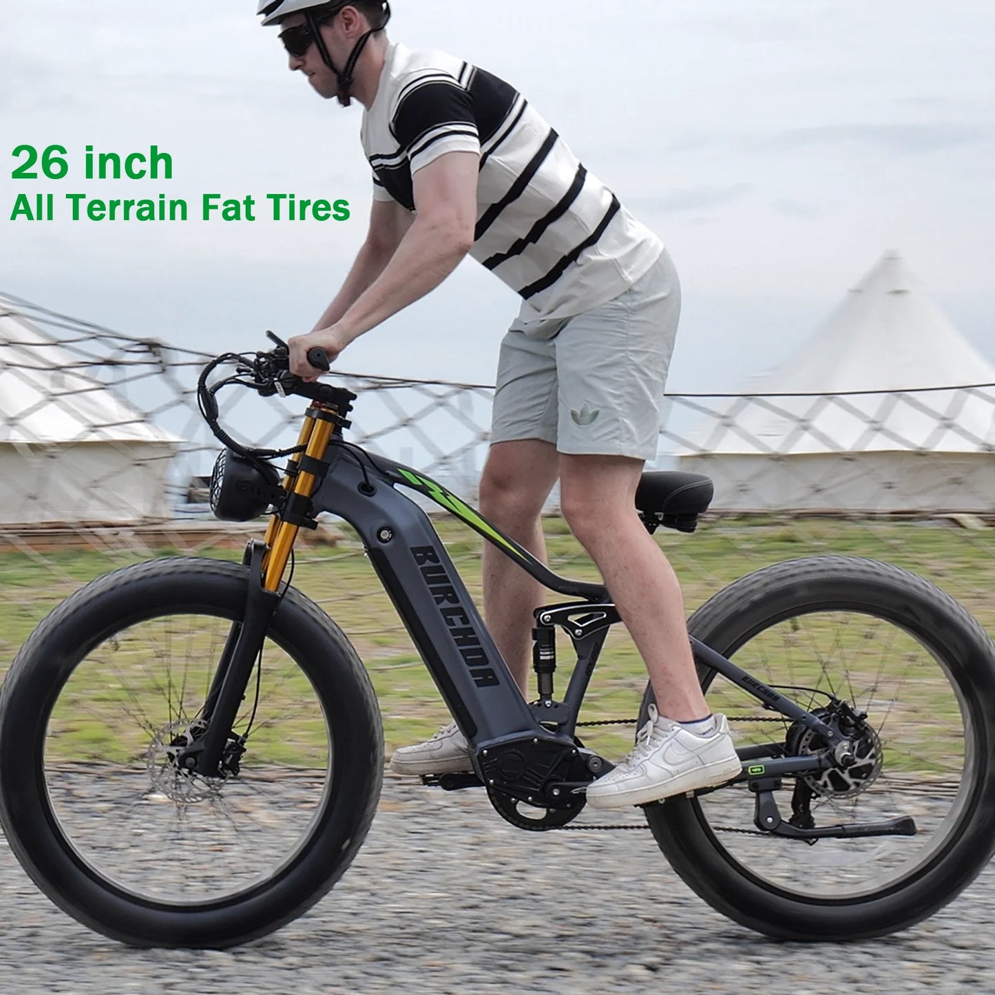 Electric Bike for Adults 1000W, 48V 20AH LG Cells Battery Adult Electric Bicycles, 26" Fat Tire Full Suspension Ebike, 30MPH Snow Mountain E Bike, off Road E-Bike 8 Spee