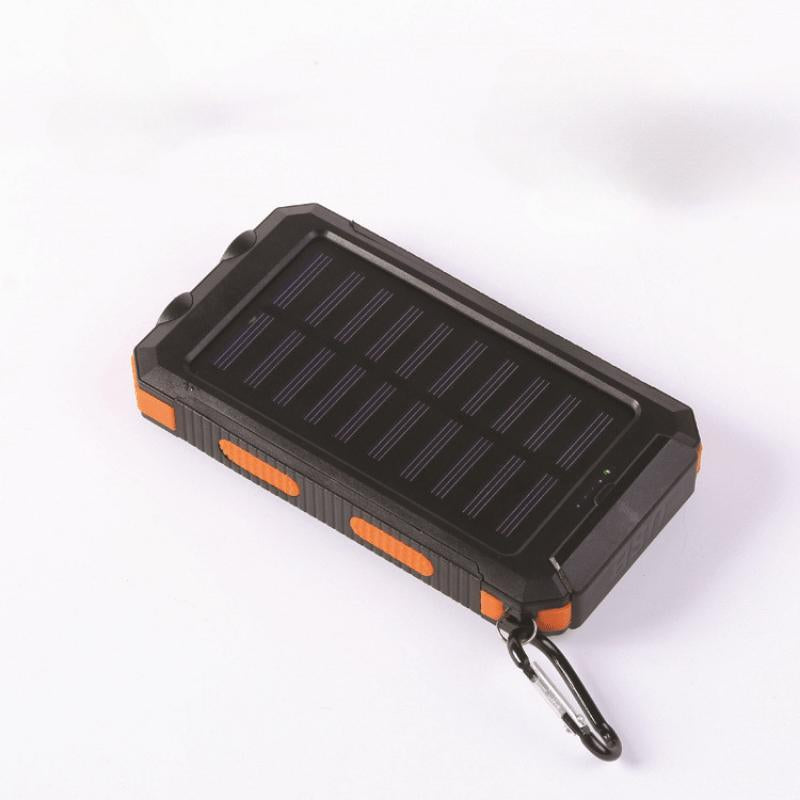 Portable Solar Power Bank, 1 Count 8000Mah Solar Charger with Double Bright LED Flashlight, Multifunction Power Banks for Outdoor Camping