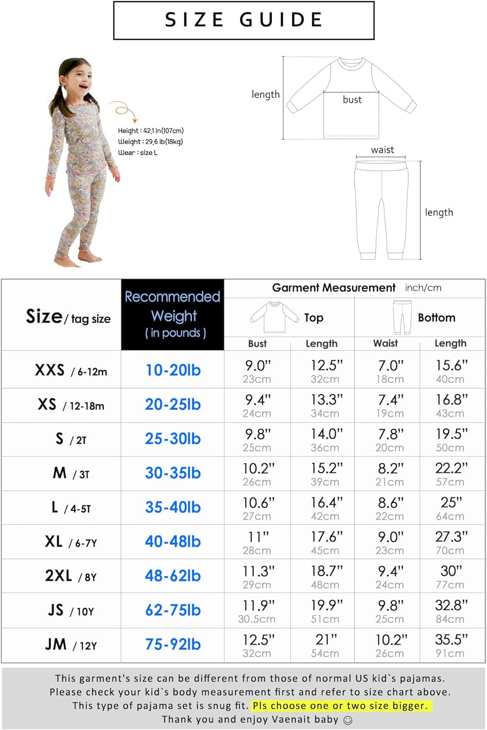 VAENAIT BABY 6M-12Y Kids Unisex Girls & Boys Soft Comfy Modal Tencel Sleepwear Pajamas 2Pcs/4Pcs Set