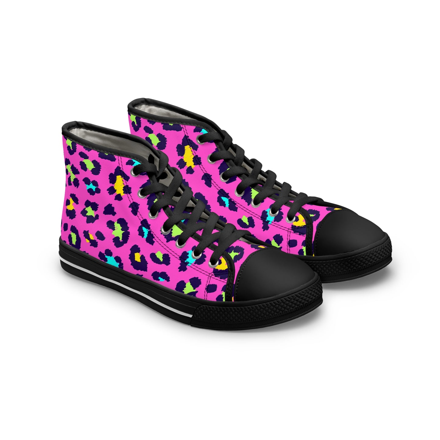 Hot pink/Speckles, Women's High Top Sneakers