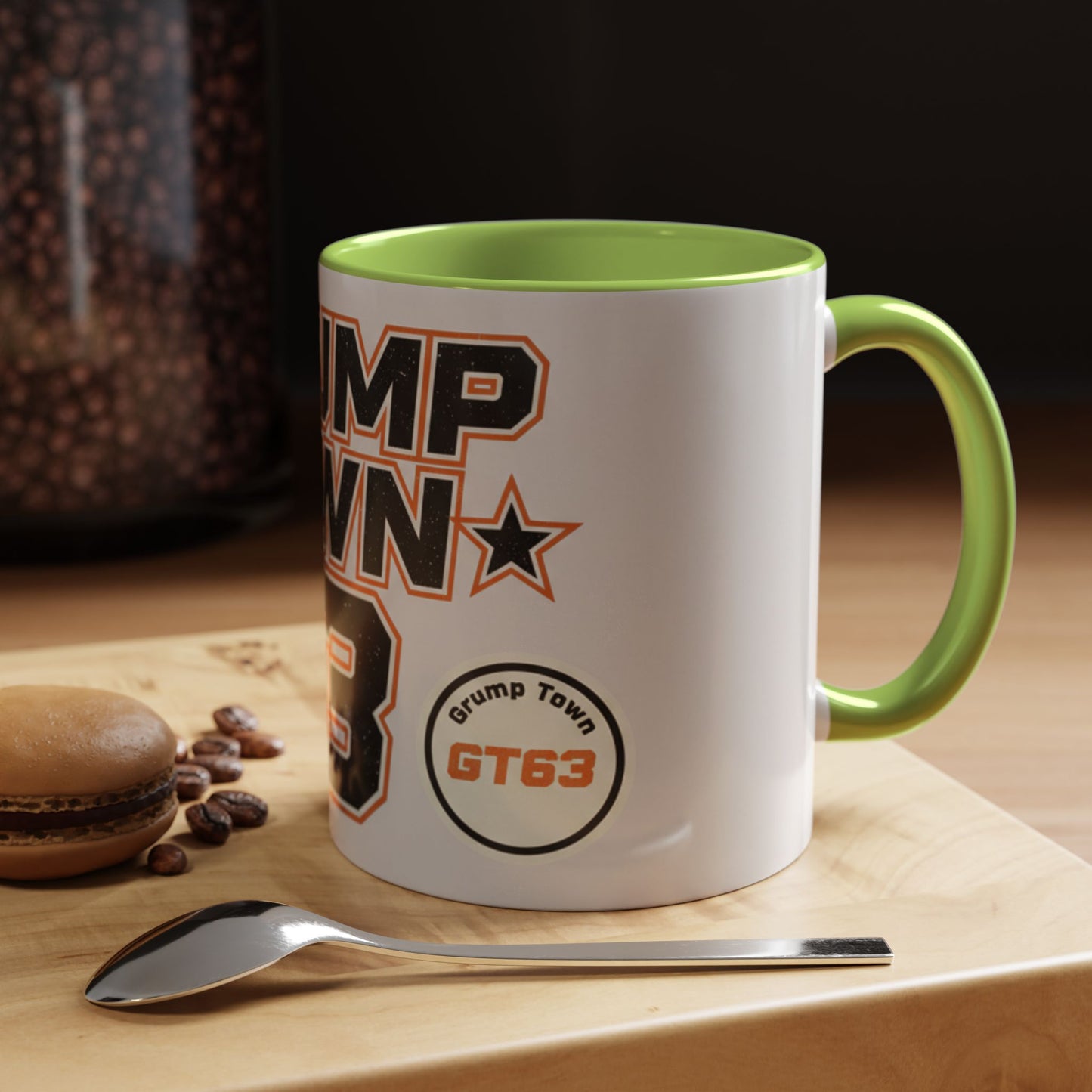 Accent Coffee Mug — 'Crump Town 63' Retro Racing Logo Coffee Mug (11/15oz)