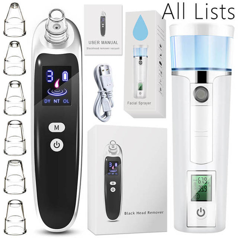 Powerful Blackhead Acne Remover Vacuum Cleaner Black Head Face Skin Care Extractor Pore Nose Lift Suction Facial Removal Massage