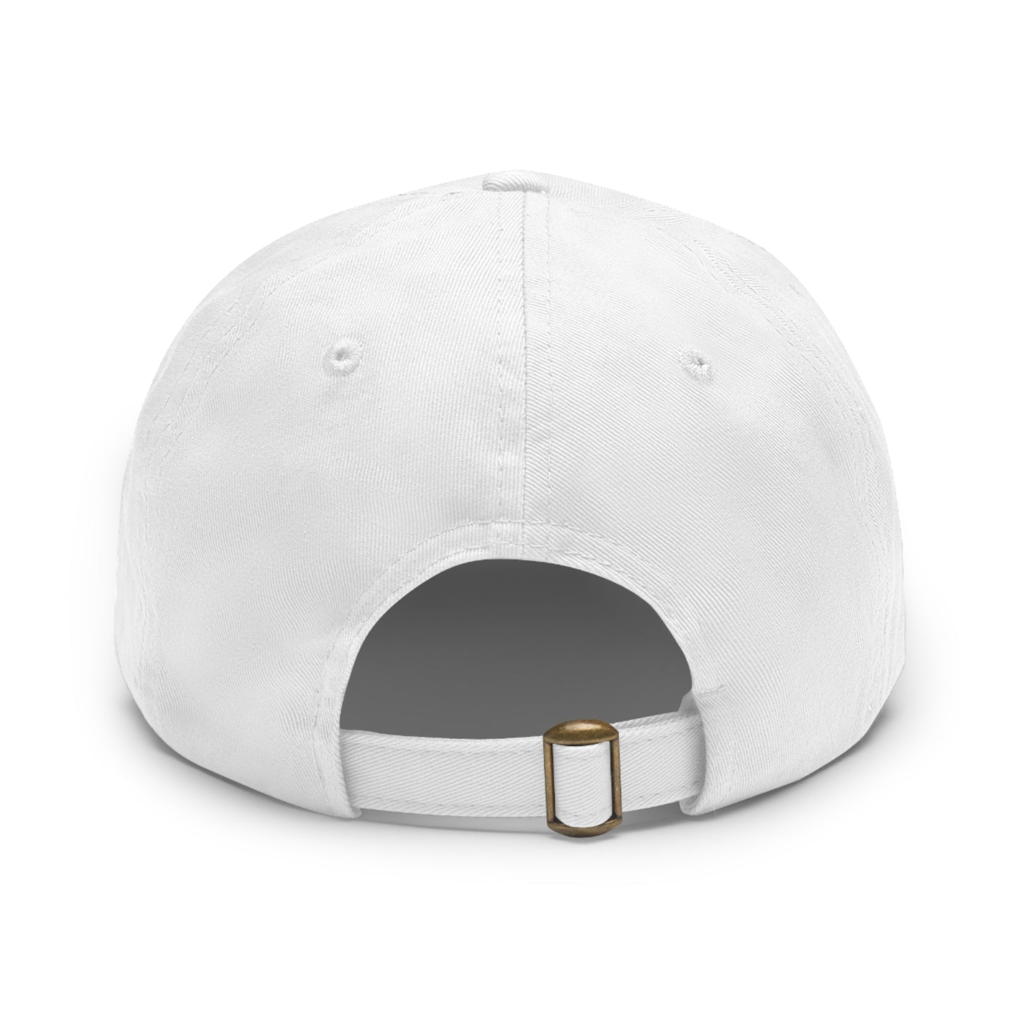 Palm Tree, Dad Hat with Leather Patch (Rectangle)