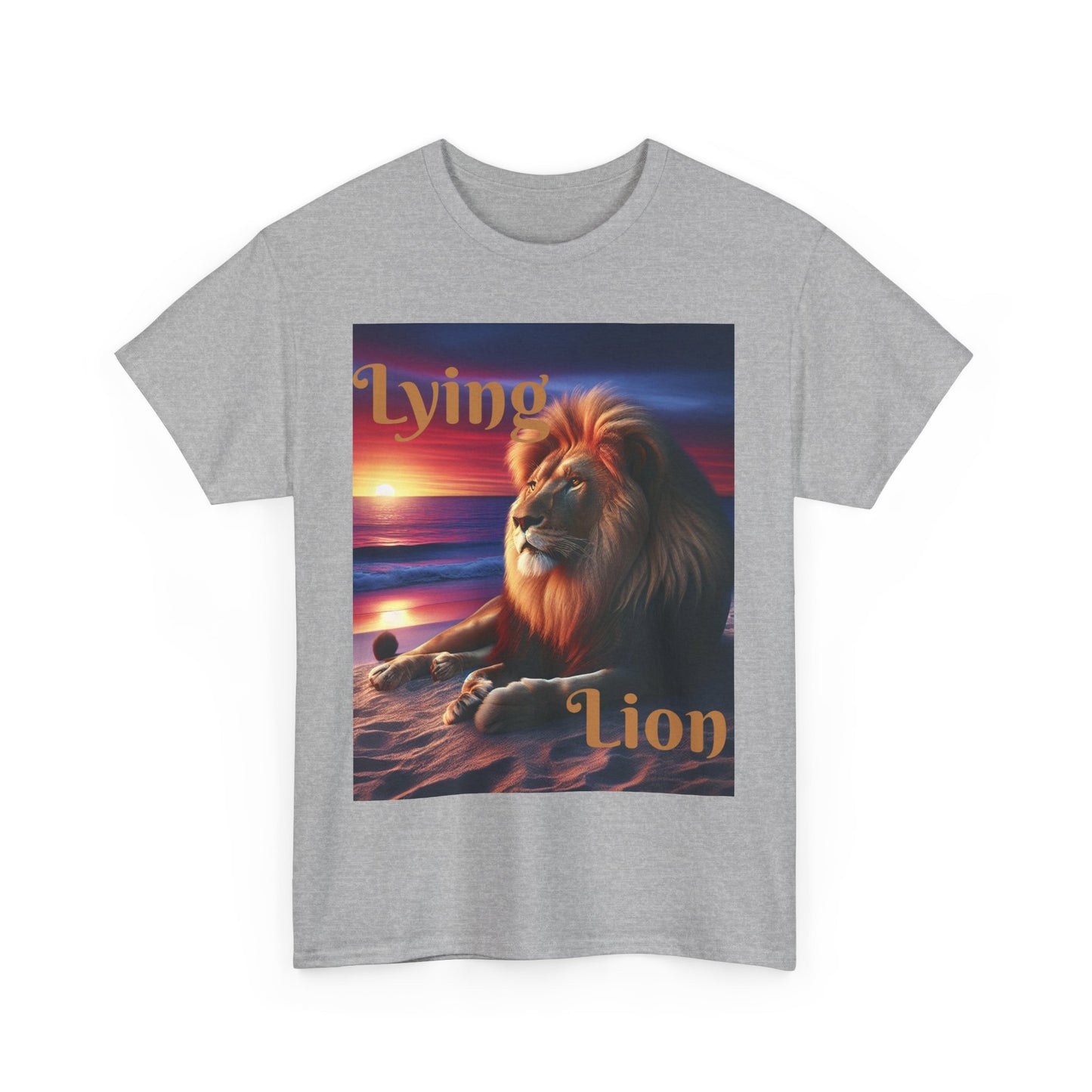 Lying Lion, Unisex Heavy Cotton Tee