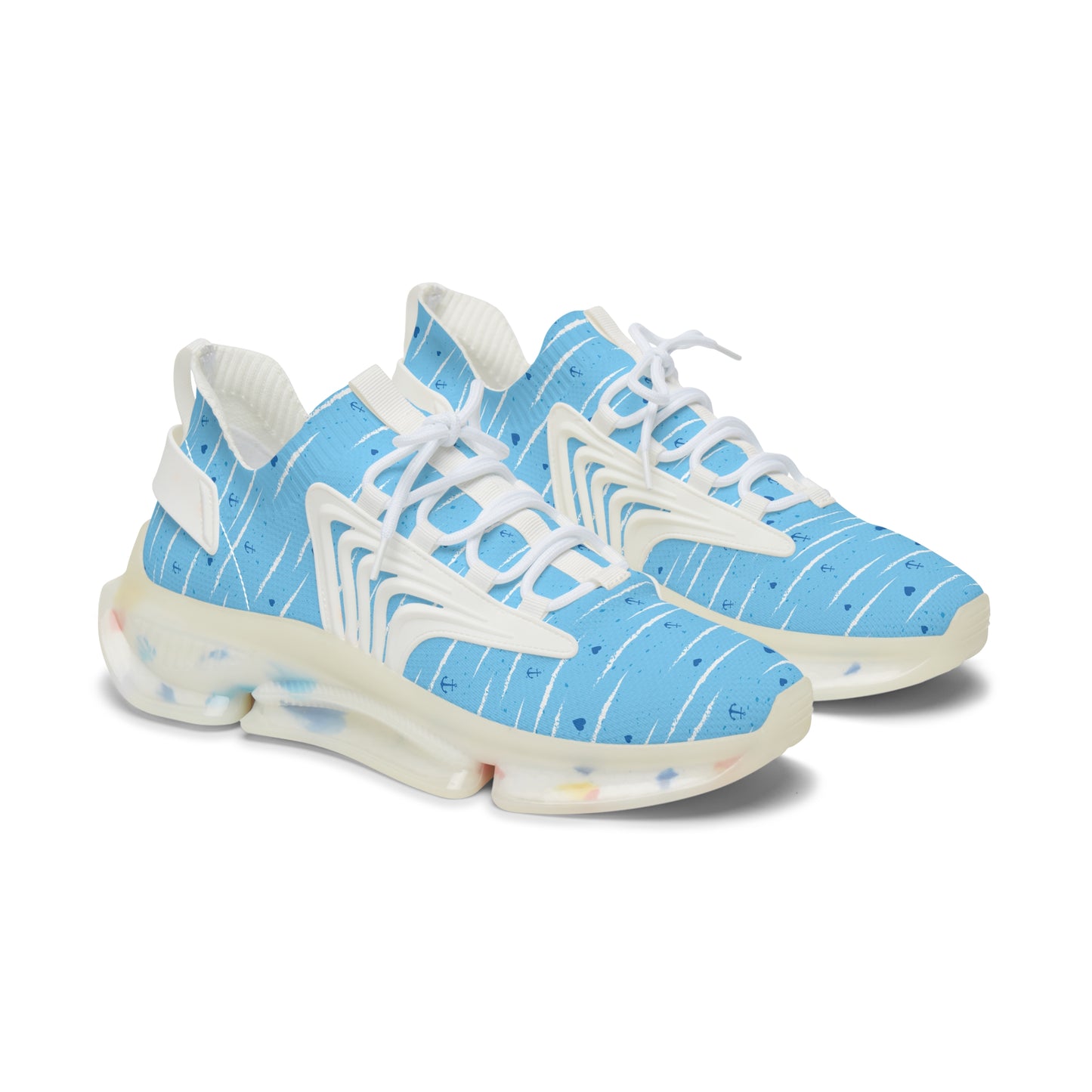 Sea Horse Blue (White or Black trim), Women's Mesh Sneakers