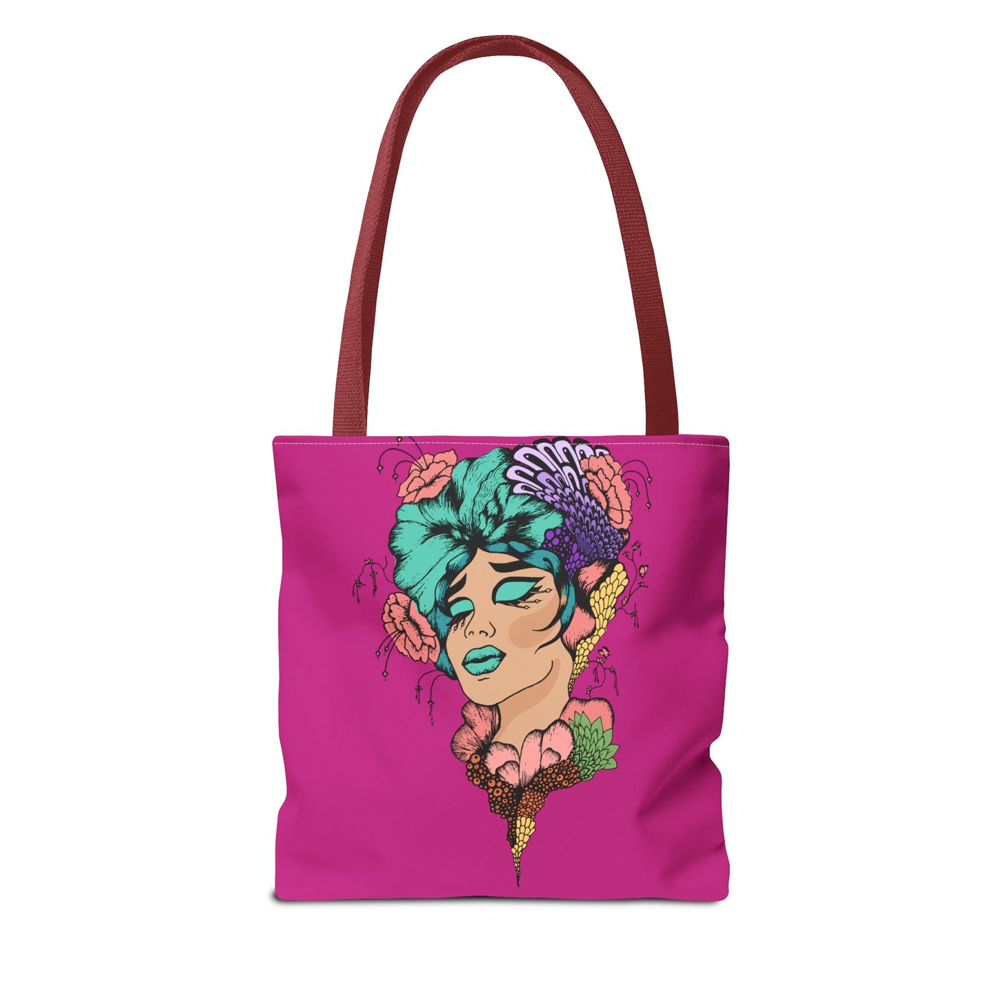Fruitful Face, (Hot Pink)Tote Bag (AOP)