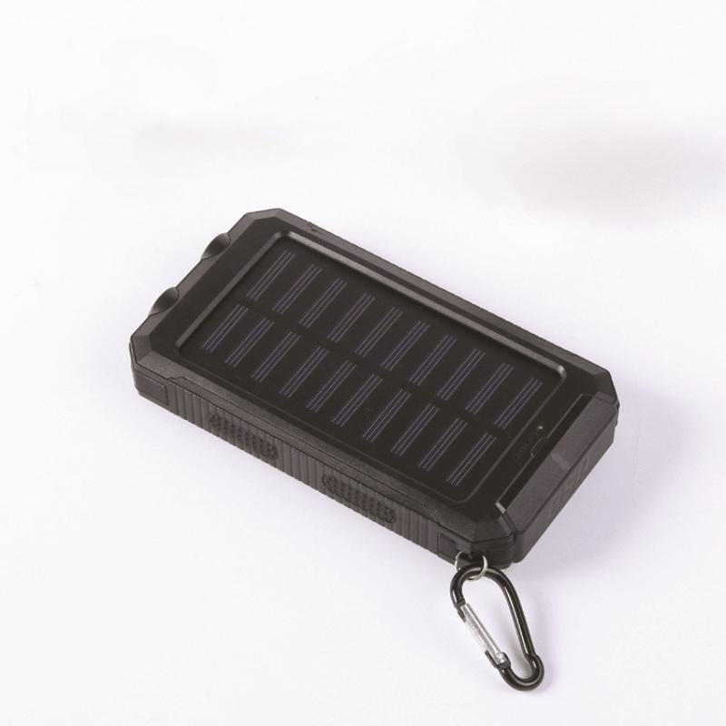 Portable Solar Power Bank, 1 Count 8000Mah Solar Charger with Double Bright LED Flashlight, Multifunction Power Banks for Outdoor Camping