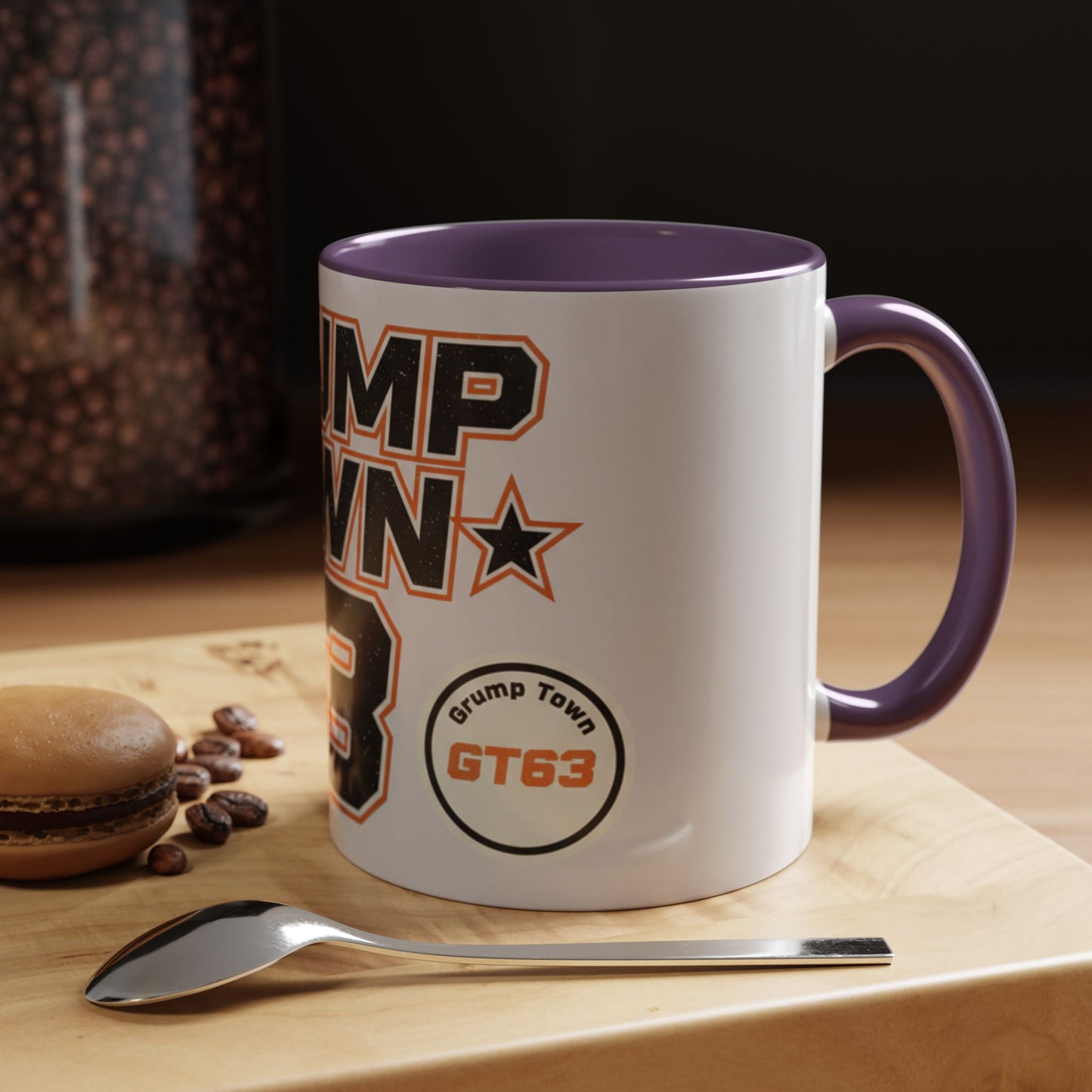 Accent Coffee Mug — 'Crump Town 63' Retro Racing Logo Coffee Mug (11/15oz)
