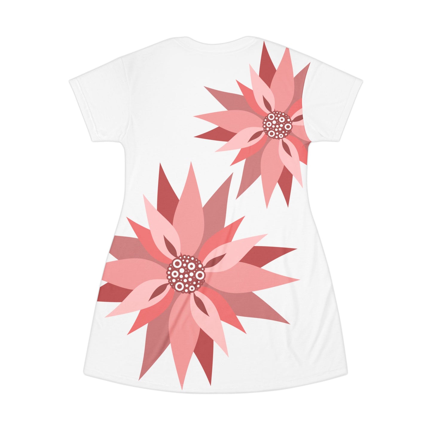 Flower standing out,T-Shirt Dress (AOP)