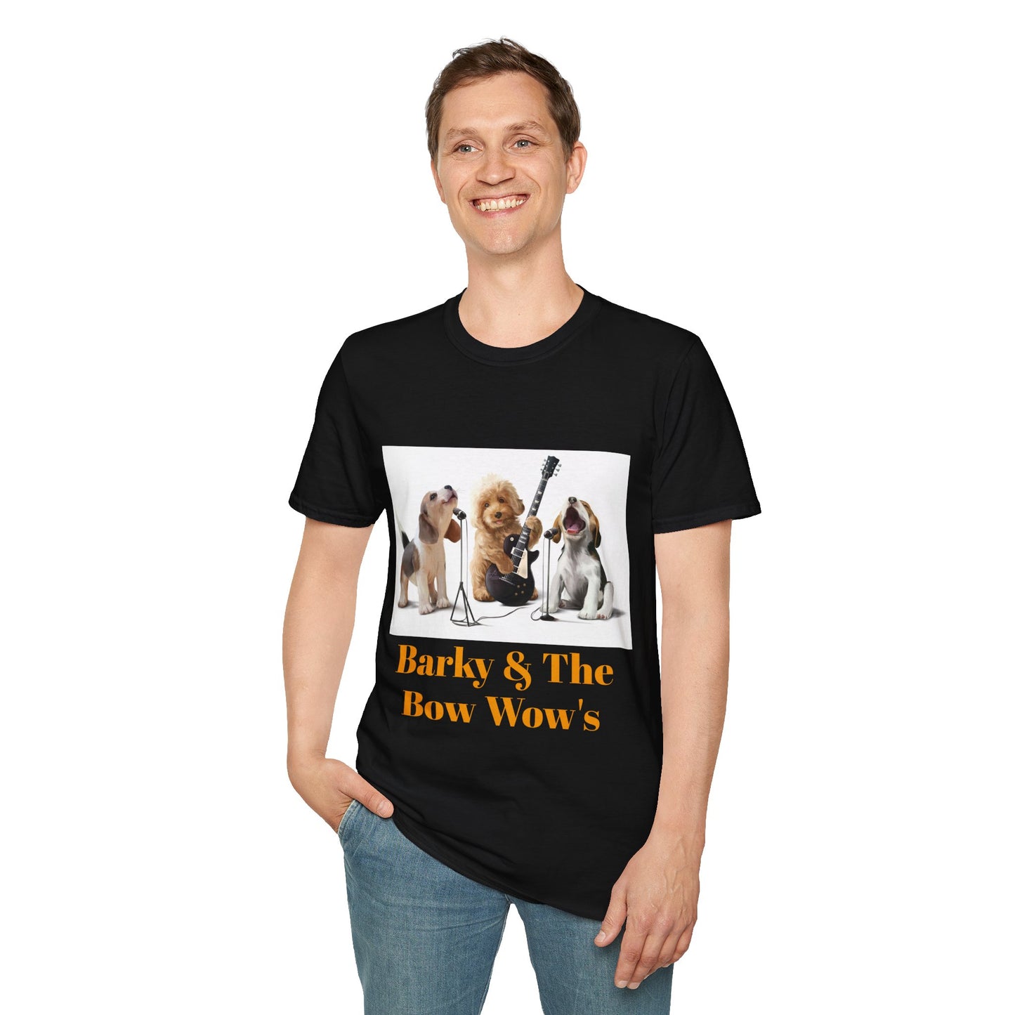 Dog Band T‑Shirt — "Barky & The Bow Wow's" Graphic Tee
