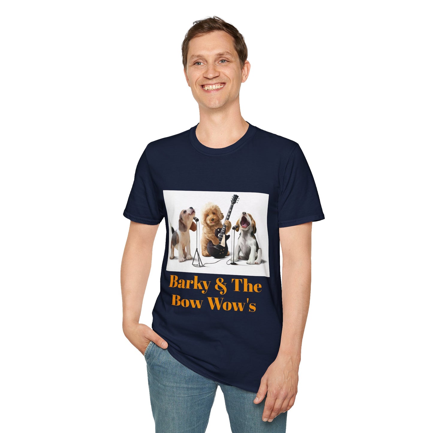 Dog Band T‑Shirt — "Barky & The Bow Wow's" Graphic Tee