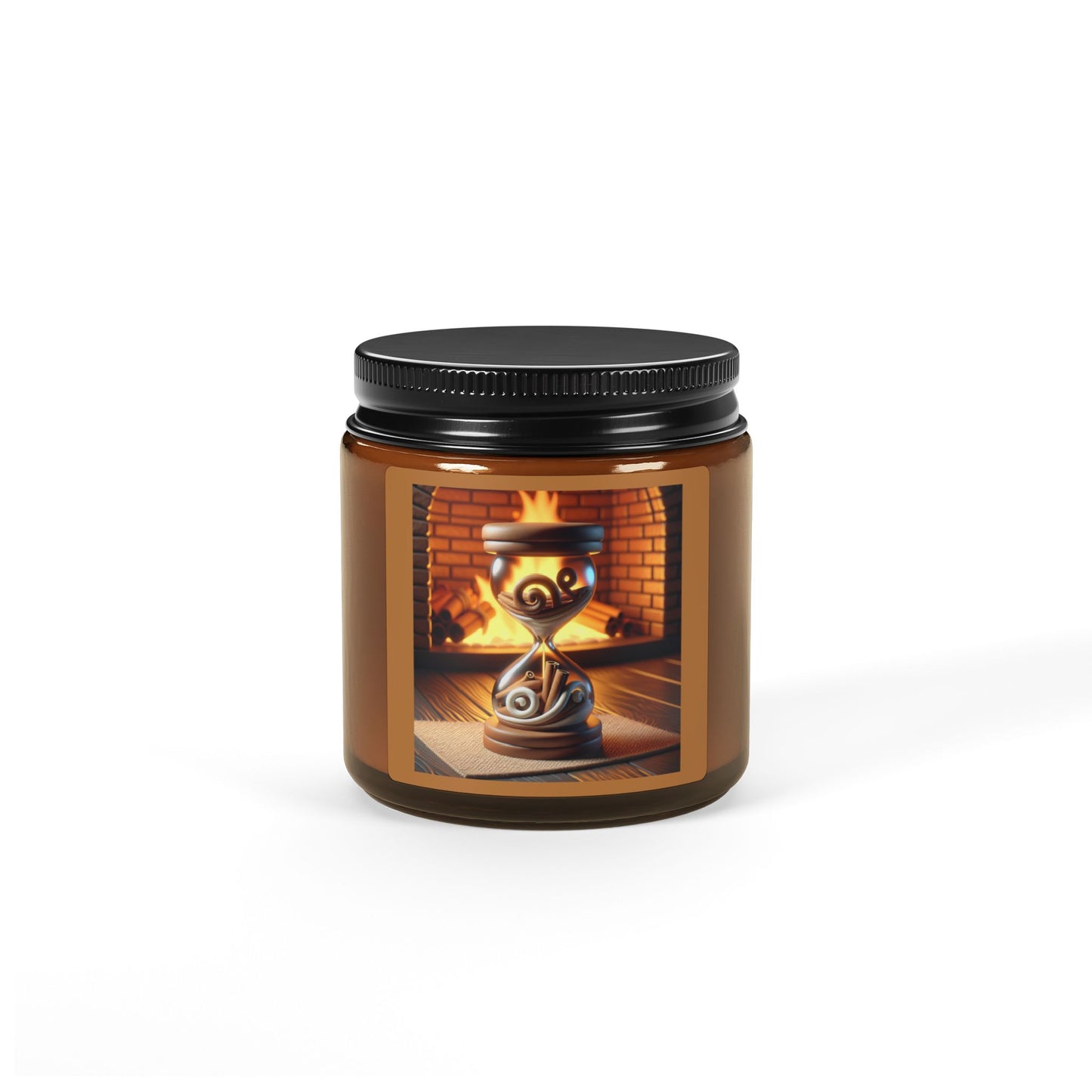 Cinnamon/ Vanilla, Scented Soy Candle (Multi-Size, Amber Jar)