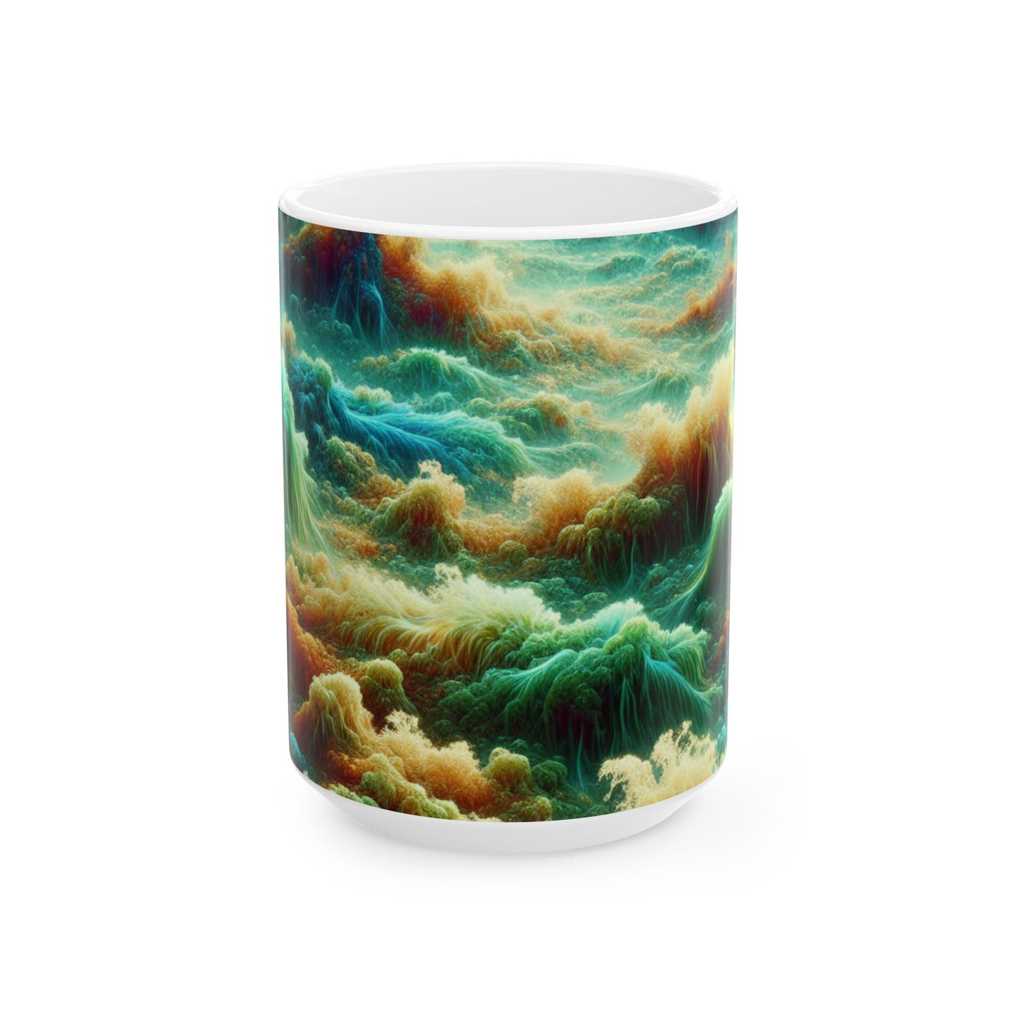 Colorful Waves, Ceramic Mugs, (11oz, 15oz) Coffee 1st