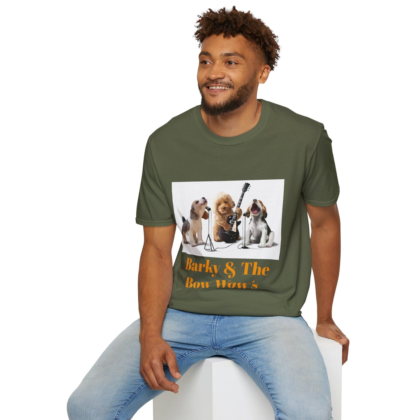 Dog Band T‑Shirt — "Barky & The Bow Wow's" Graphic Tee