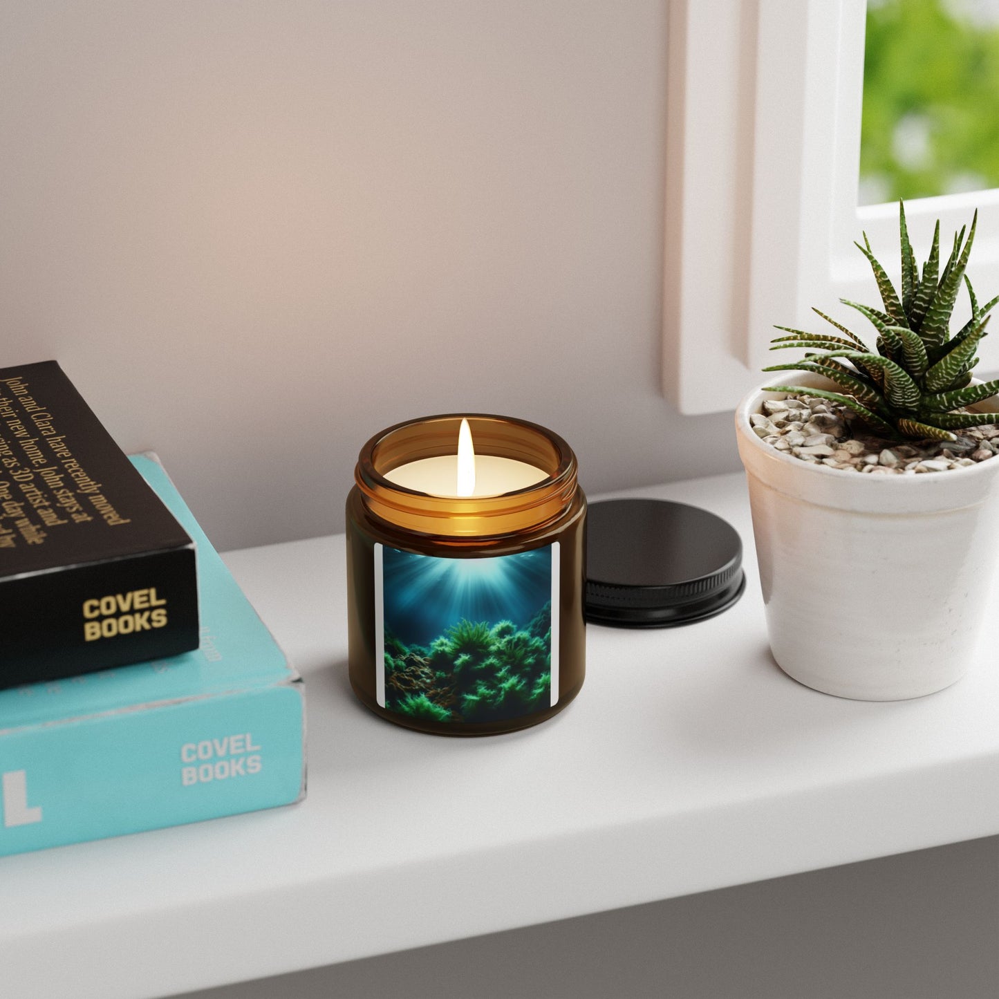 Scented Soy Candle (Multi-Size, Amber Jar)