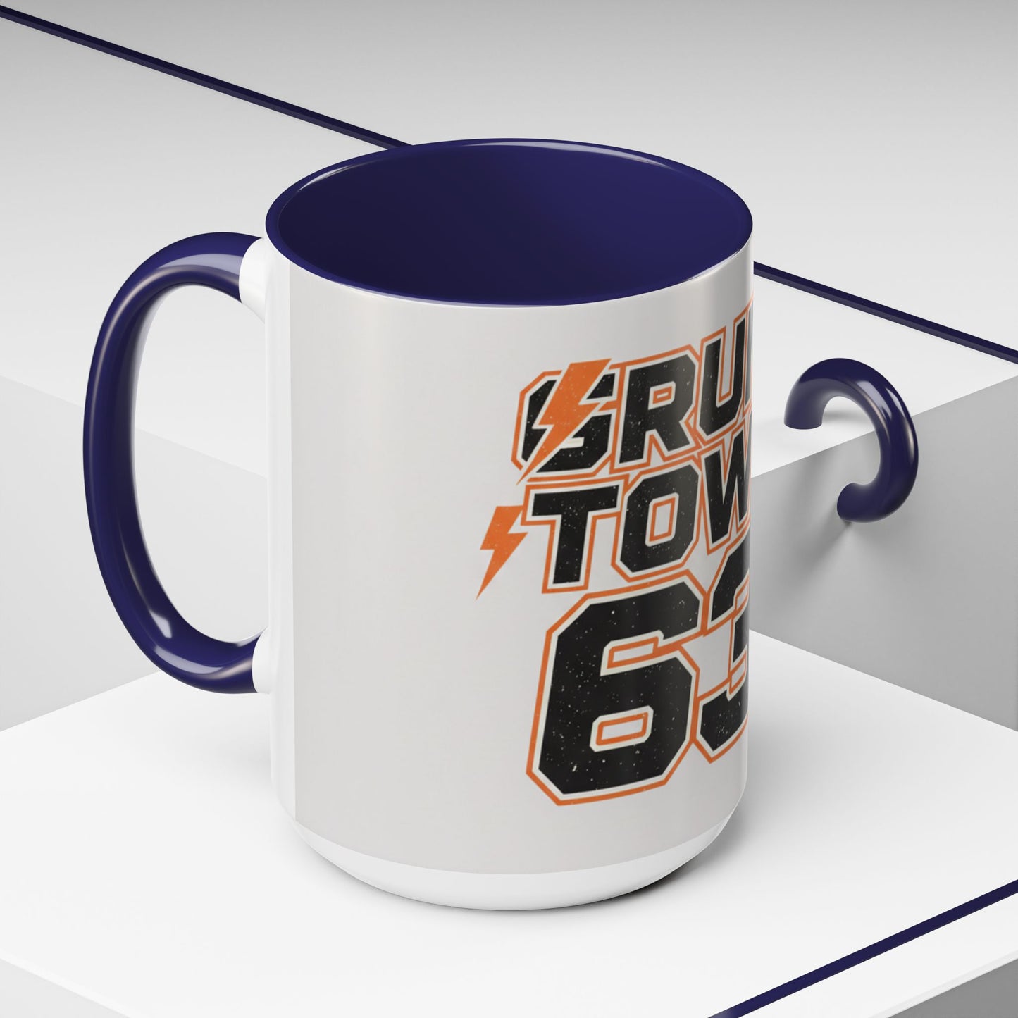 Accent Coffee Mug — 'Crump Town 63' Retro Racing Logo Coffee Mug (11/15oz)