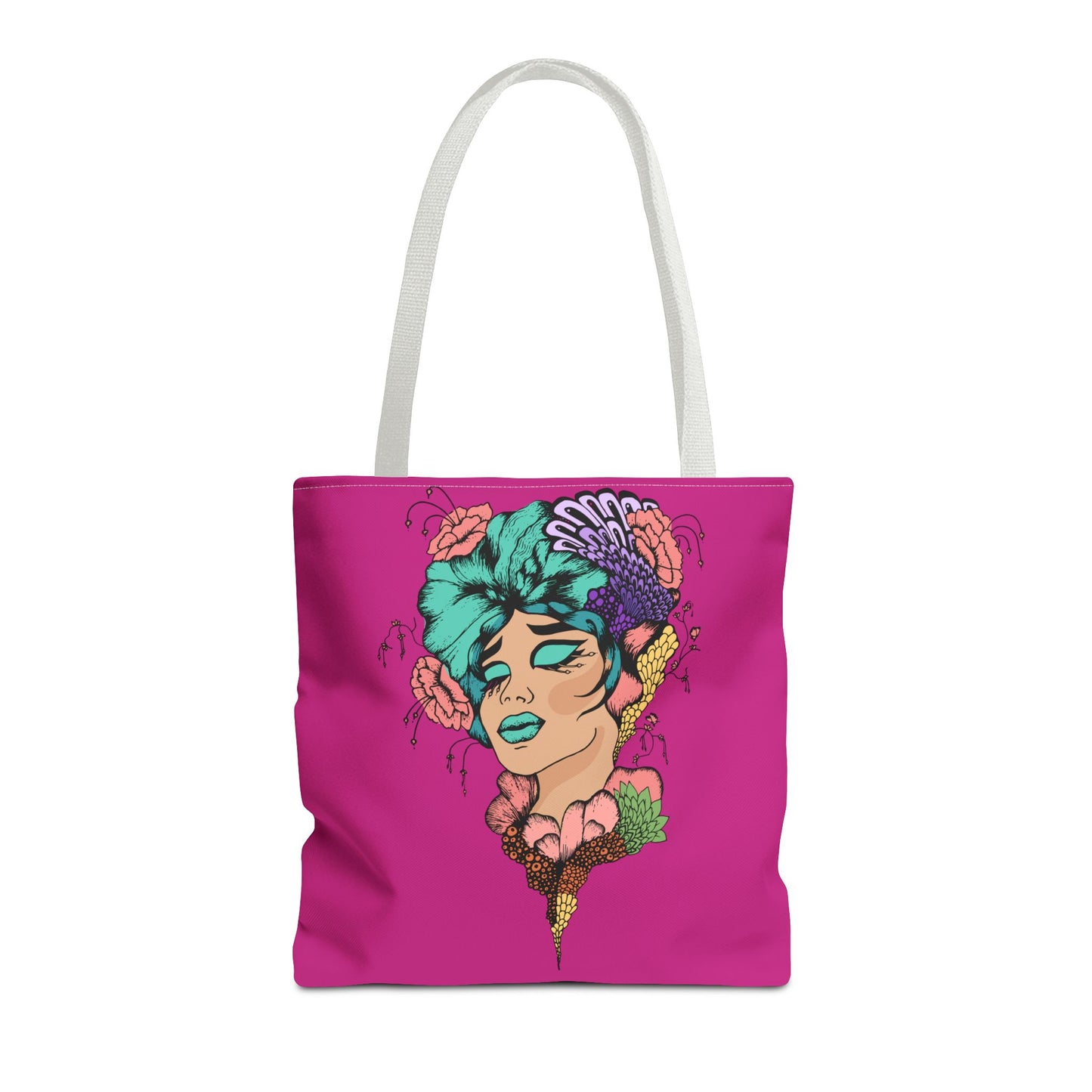 Fruitful Face, (Hot Pink)Tote Bag (AOP)
