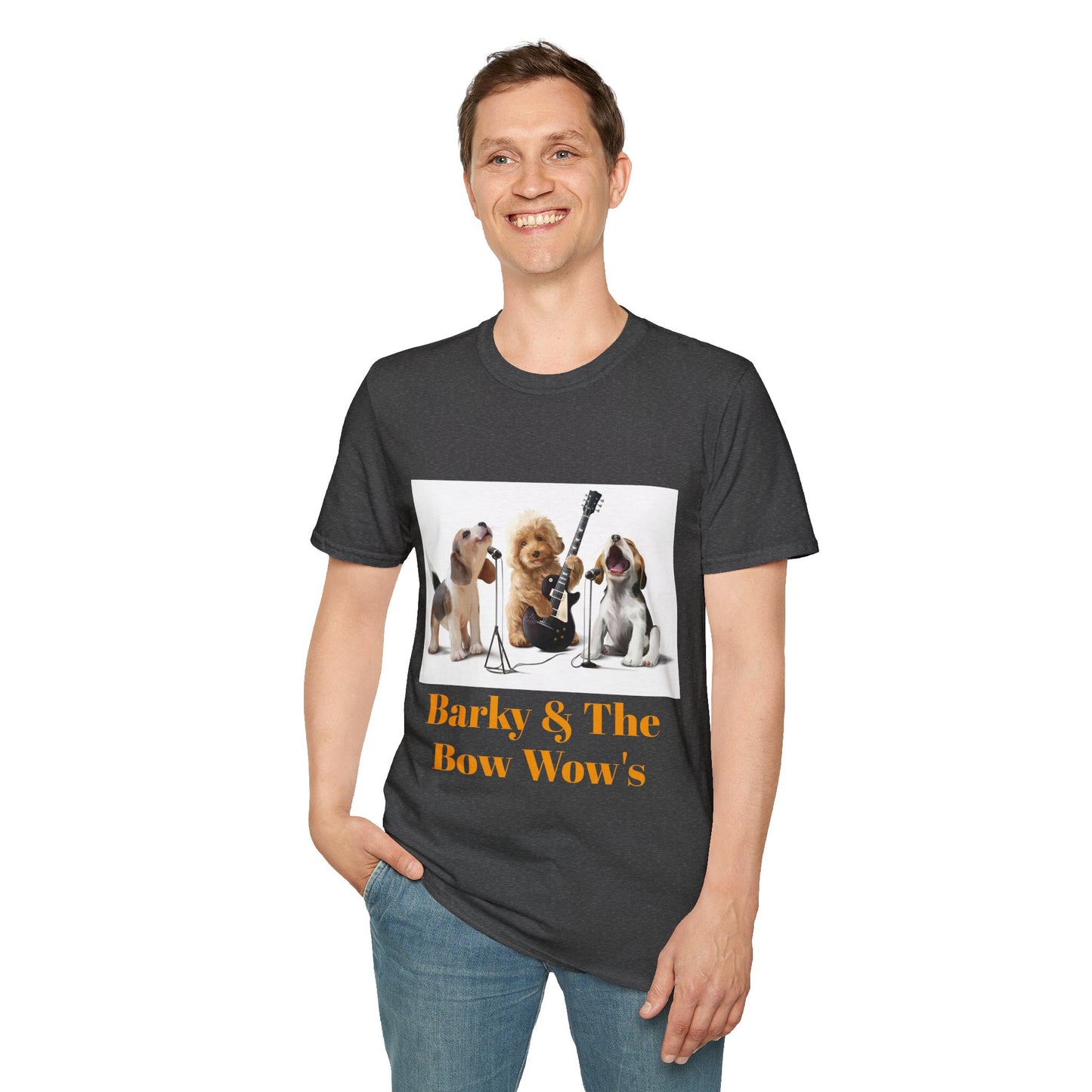 Dog Band T‑Shirt — "Barky & The Bow Wow's" Graphic Tee