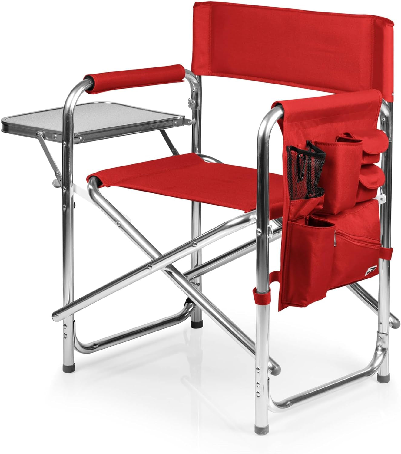 ONIVA - a Picnic Time Brand - Sports Chair with Side Table, Beach Chair, Camp Chair for Adults, (Red)