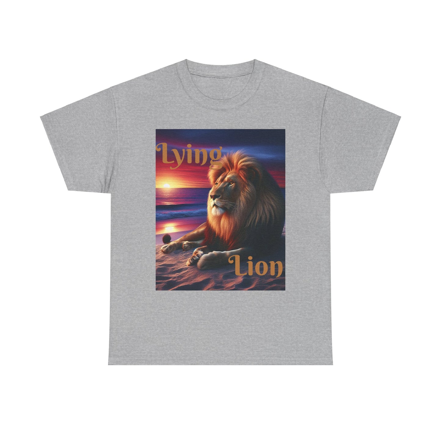 Lying Lion, Unisex Heavy Cotton Tee