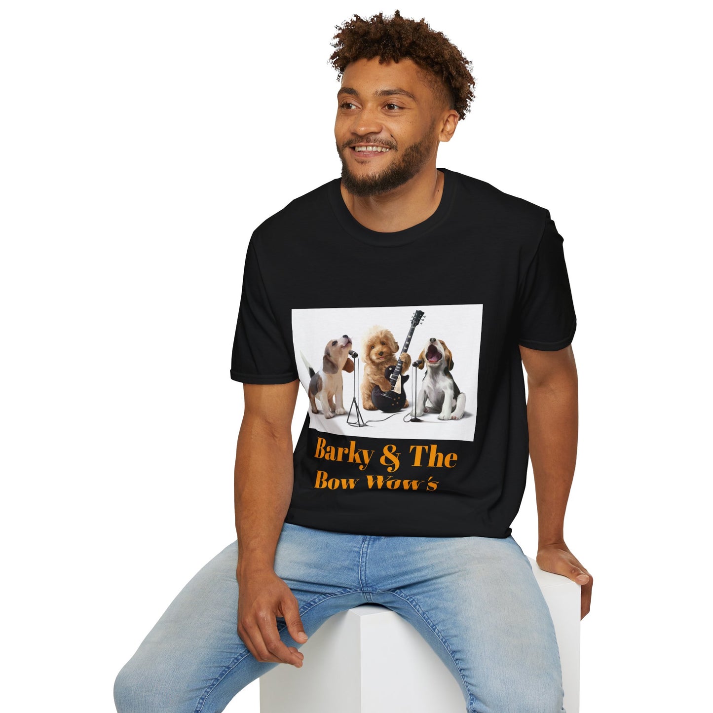 Dog Band T‑Shirt — "Barky & The Bow Wow's" Graphic Tee