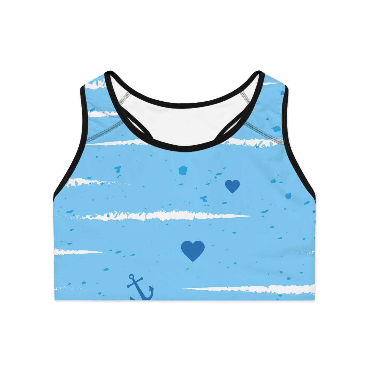 Sea Print, Sports Bra (AOP)