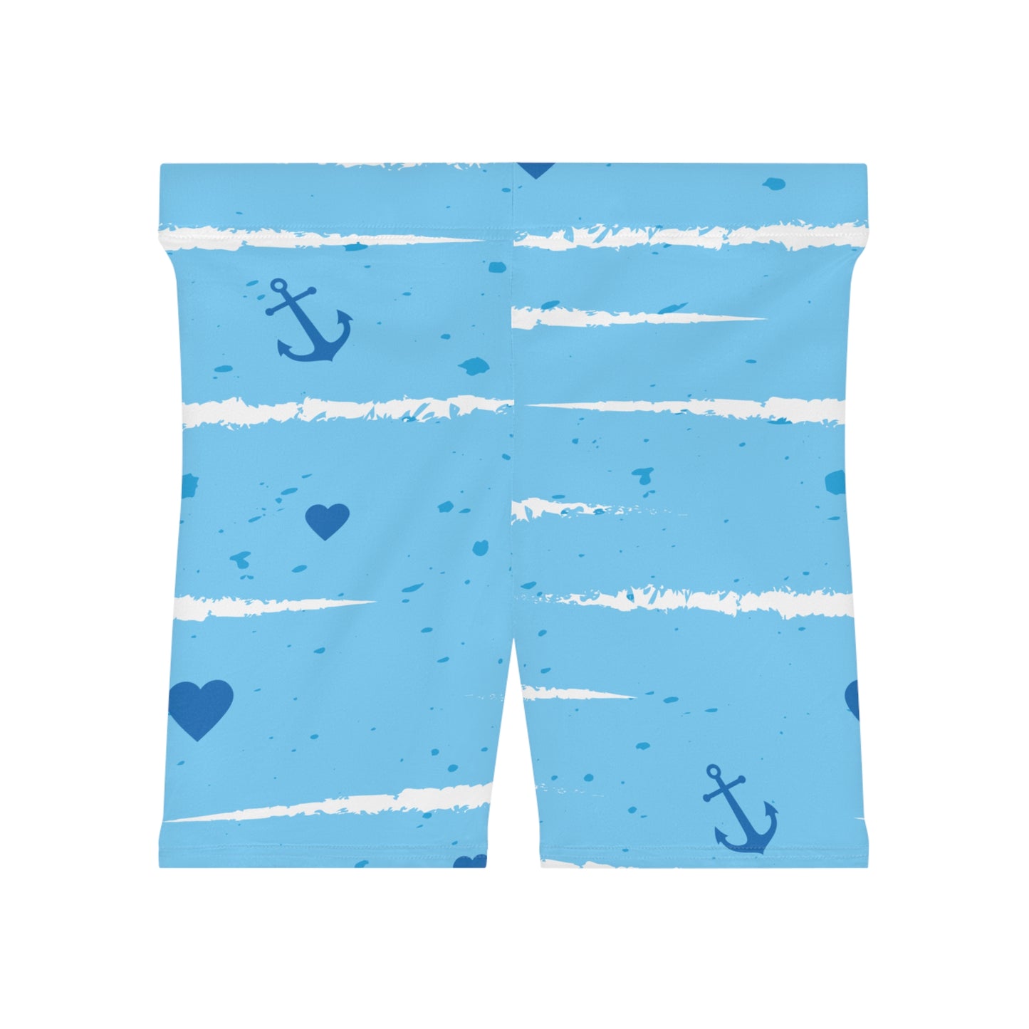 Sea Print, Women's Biker Shorts (AOP)