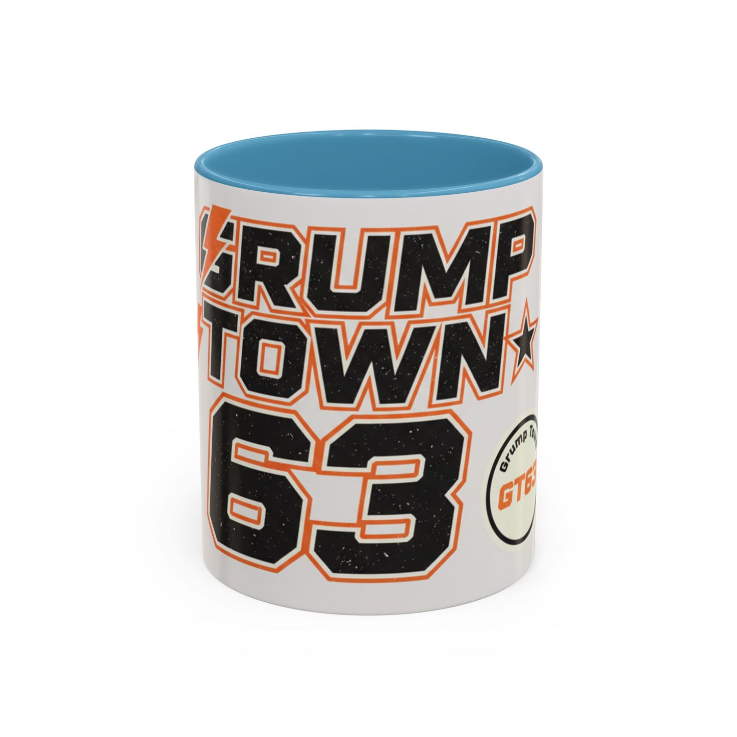 Accent Coffee Mug — 'Crump Town 63' Retro Racing Logo Coffee Mug (11/15oz)